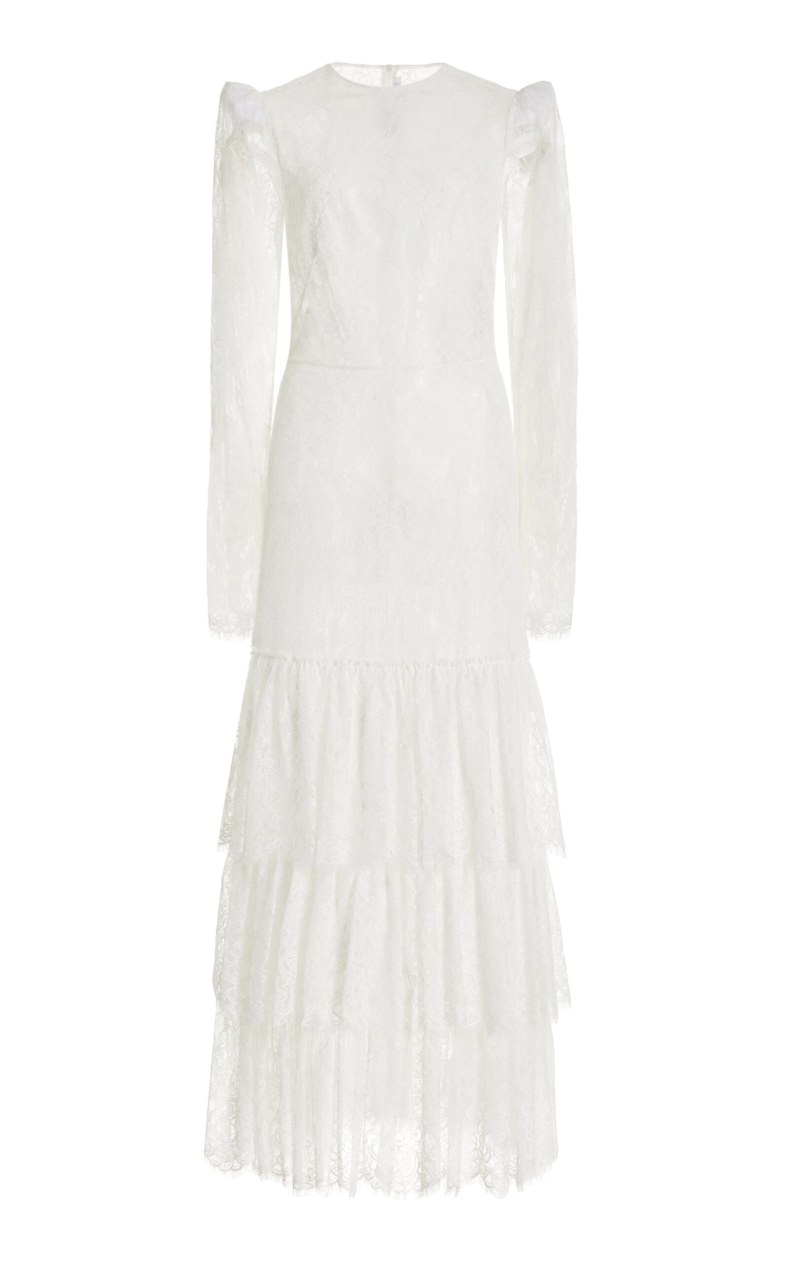 Shop The Vampire's Wife The Earl Tiered Lace Maxi Dress In White