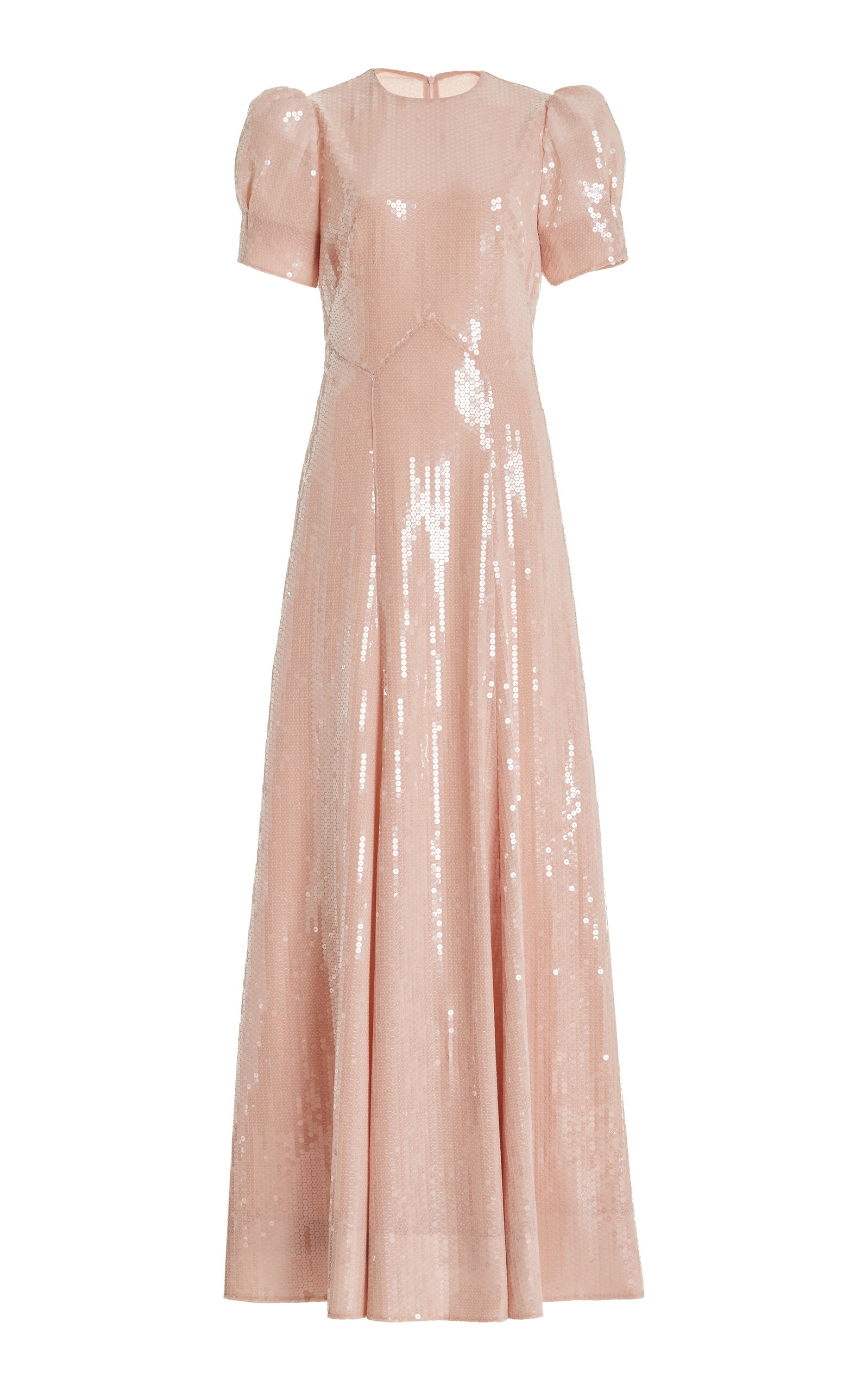 The Vampire's Wife The Night Sparrow Sequined Maxi Dress In Pink