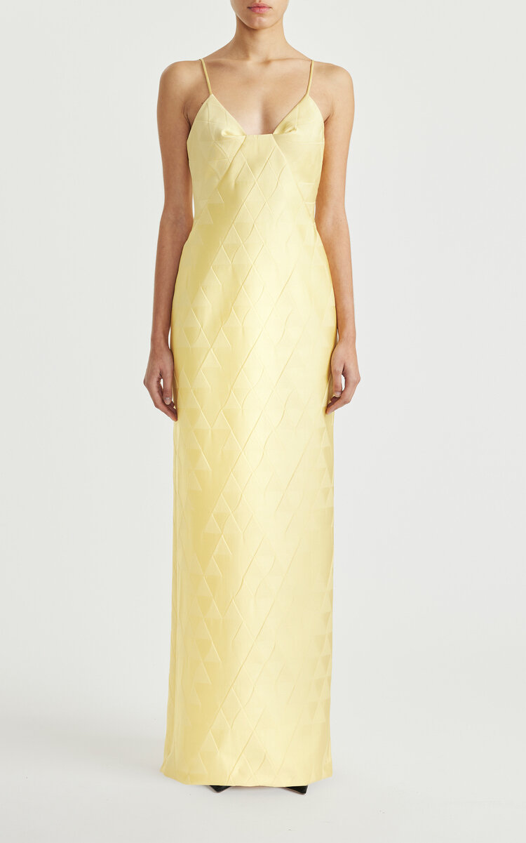 chinese dress ladies Marseille Embossed Maxi Dress  Eucalyptus
