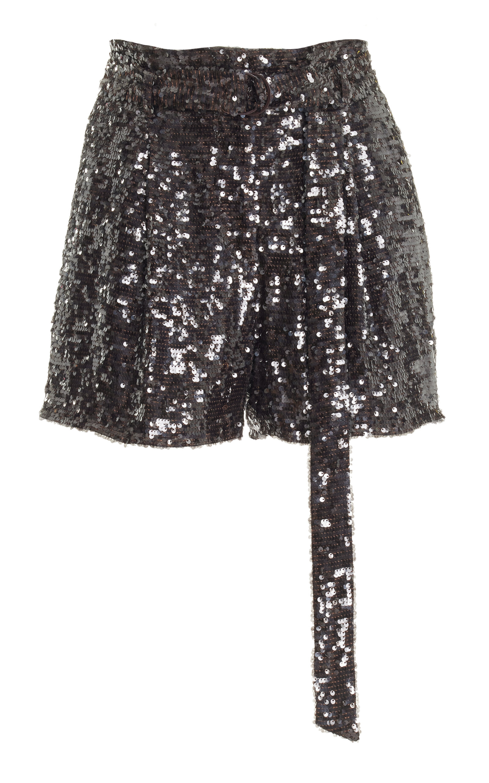 LAPOINTE Sequined High-Rise Shorts