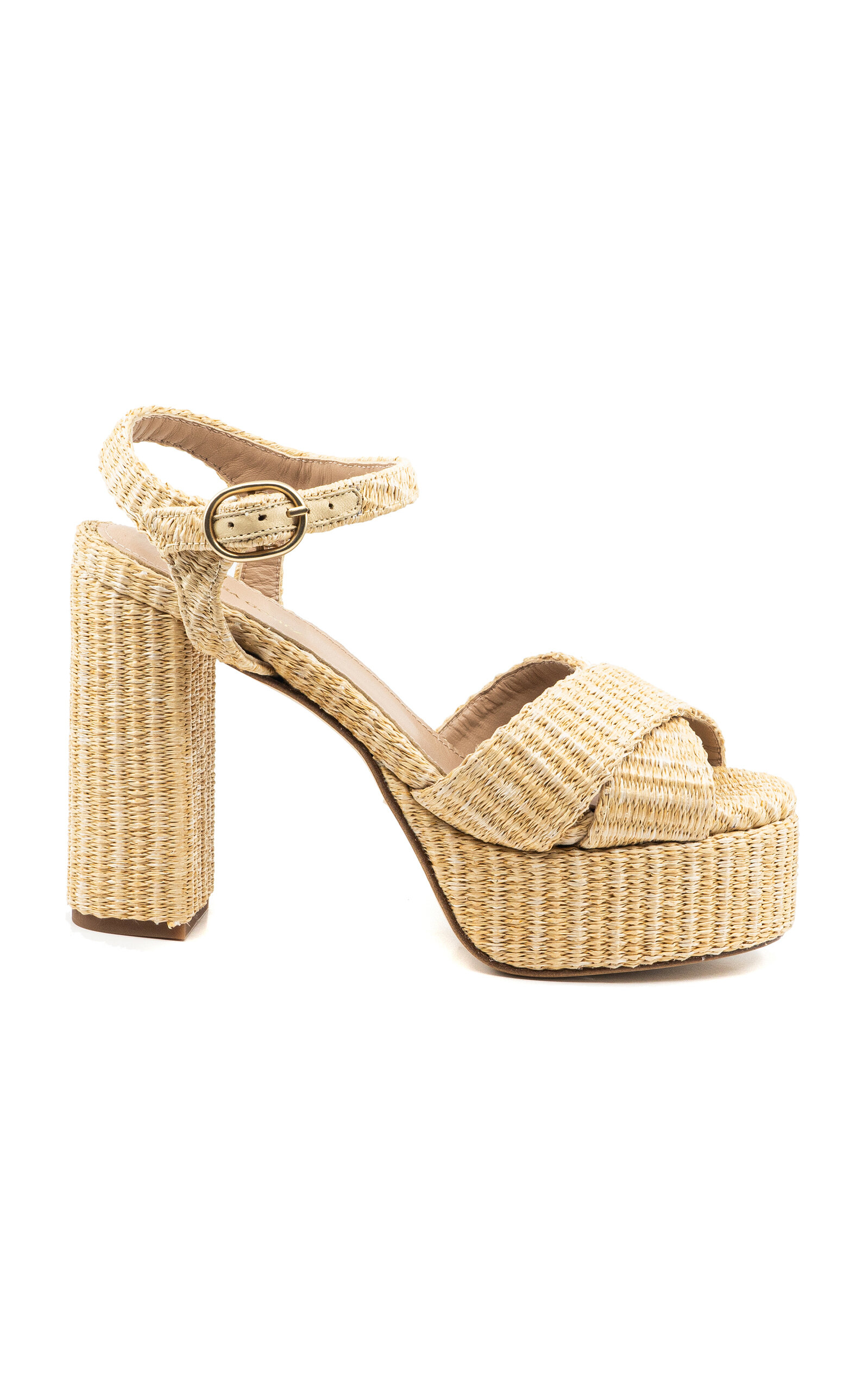 Bella Raffia Platform Sandals