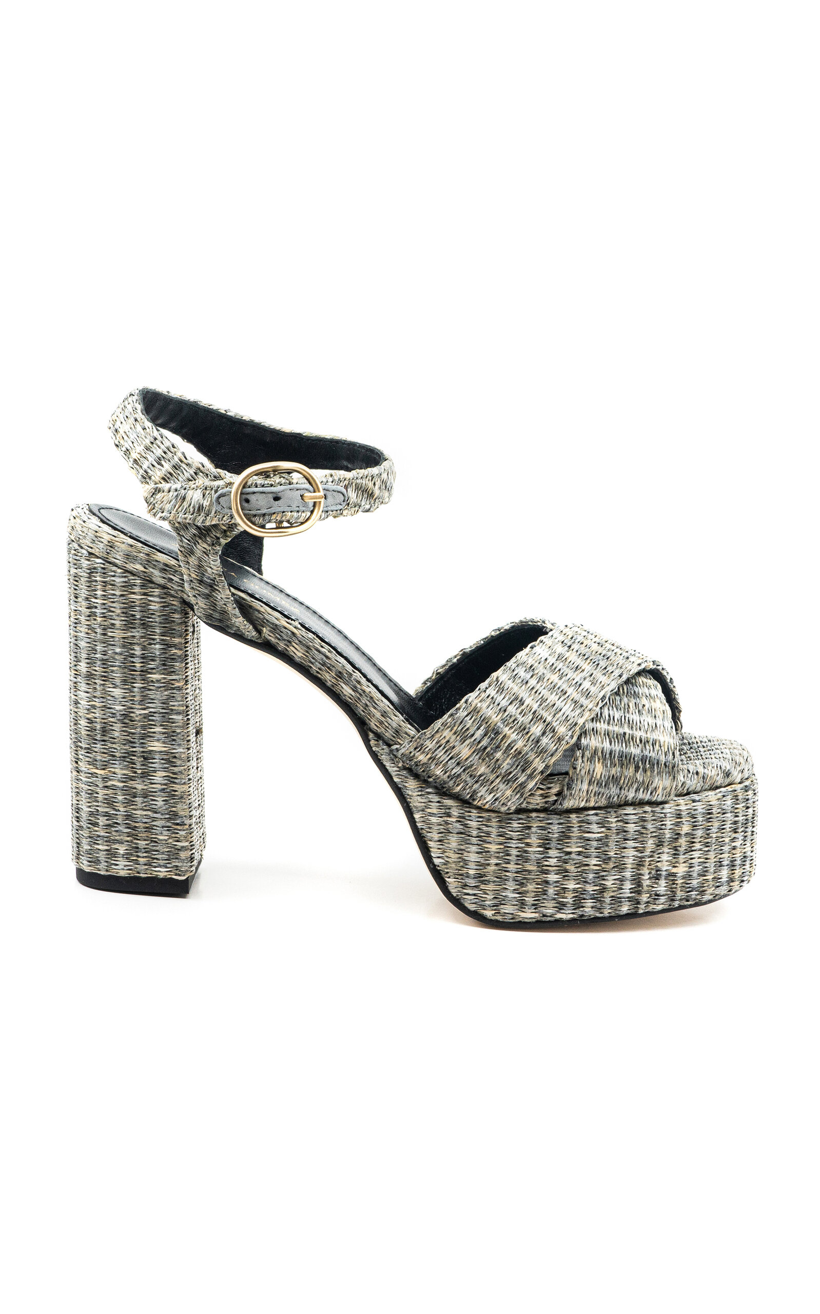 Andrea Gomez Bella Raffia Platform Sandals - Women's Clothing