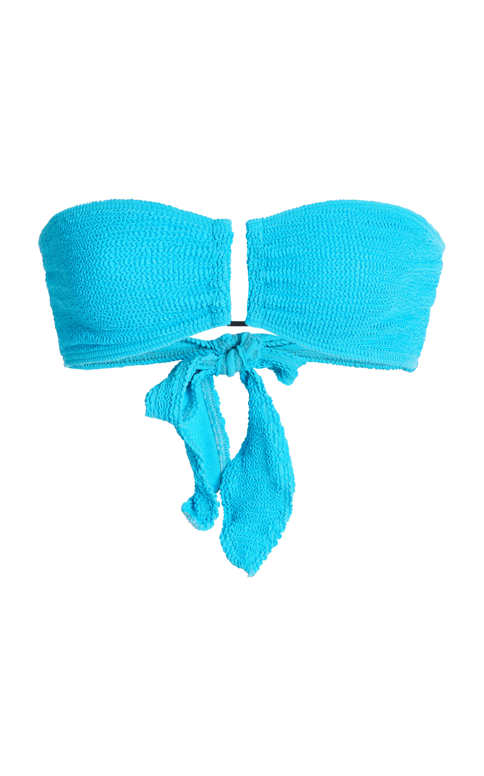 Shop Bondeye Blake Tie-back Bandeau Bikini Top In Blue