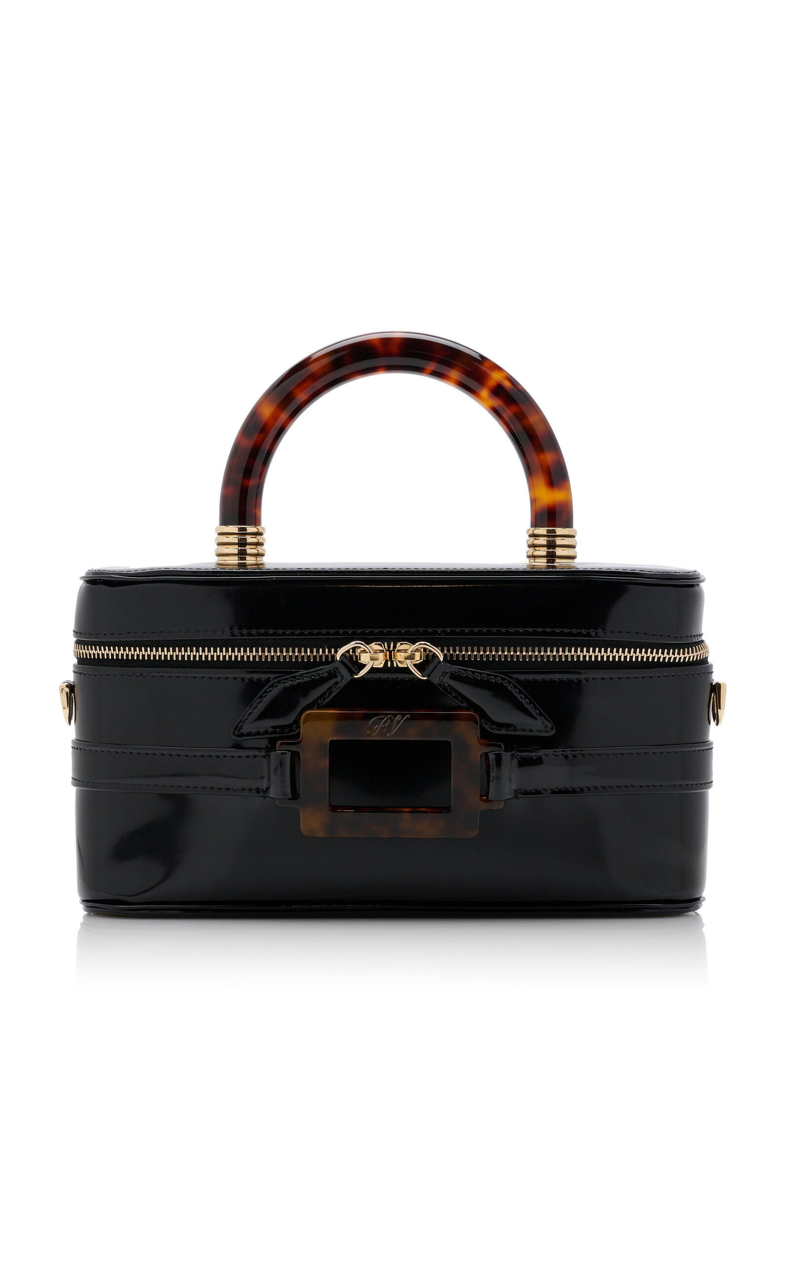 Roger Vivier Mini Belle Vivier Leather Vanity Bag - Black - OS