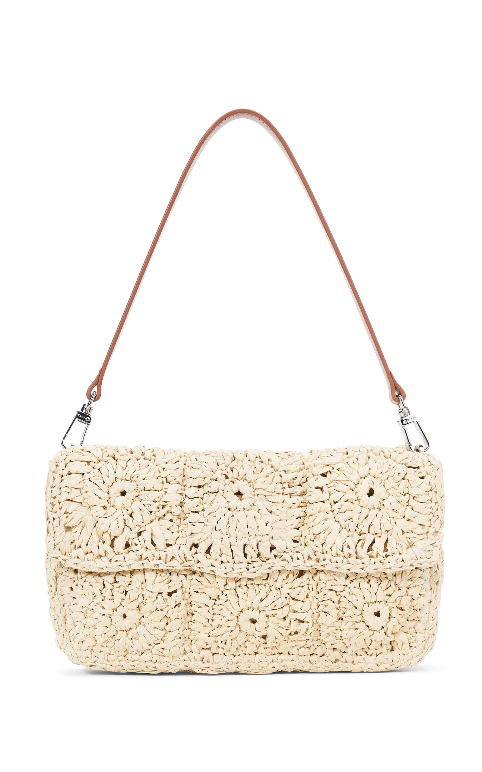 STAUD Timmy Crocheted Raffia Bag - Neutral - OS