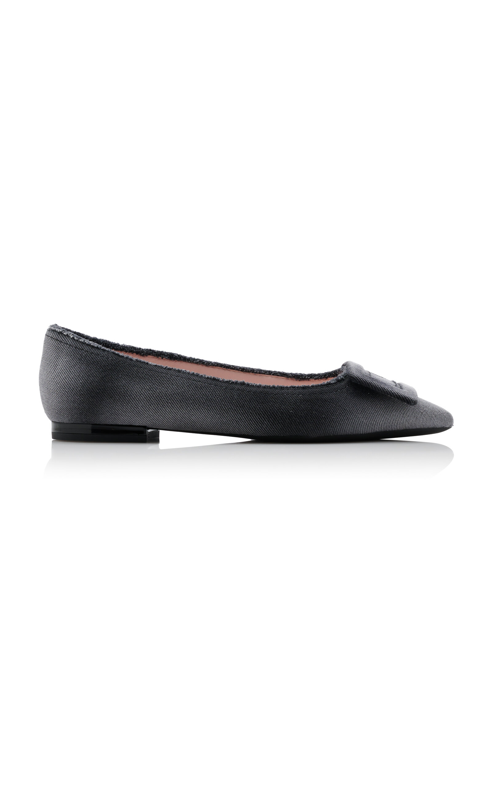 Roger Vivier Gommettine Raw Edge Denim Flats