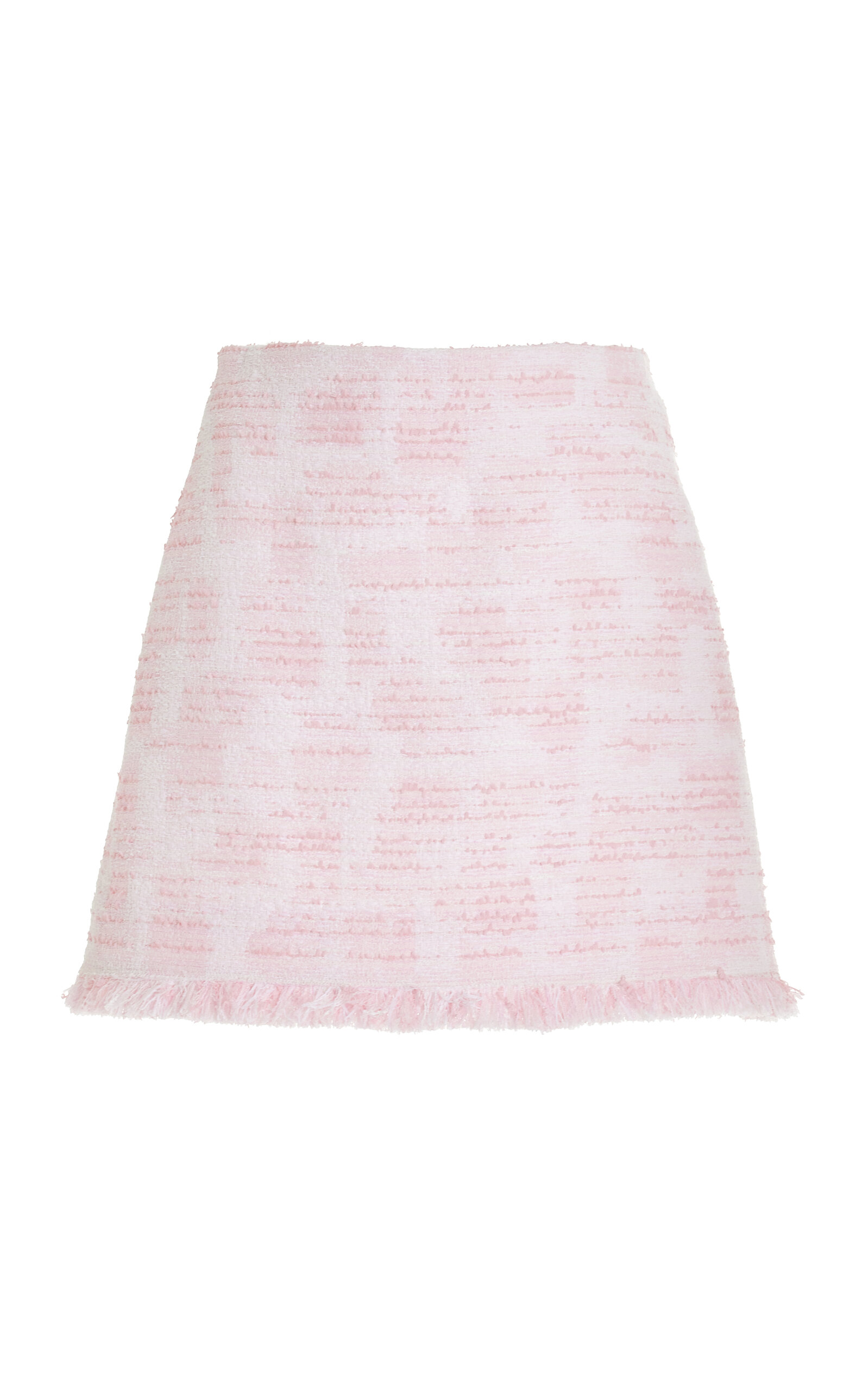 Oscar De La Renta Textured Tweed Mini Skirt In Light Pink
