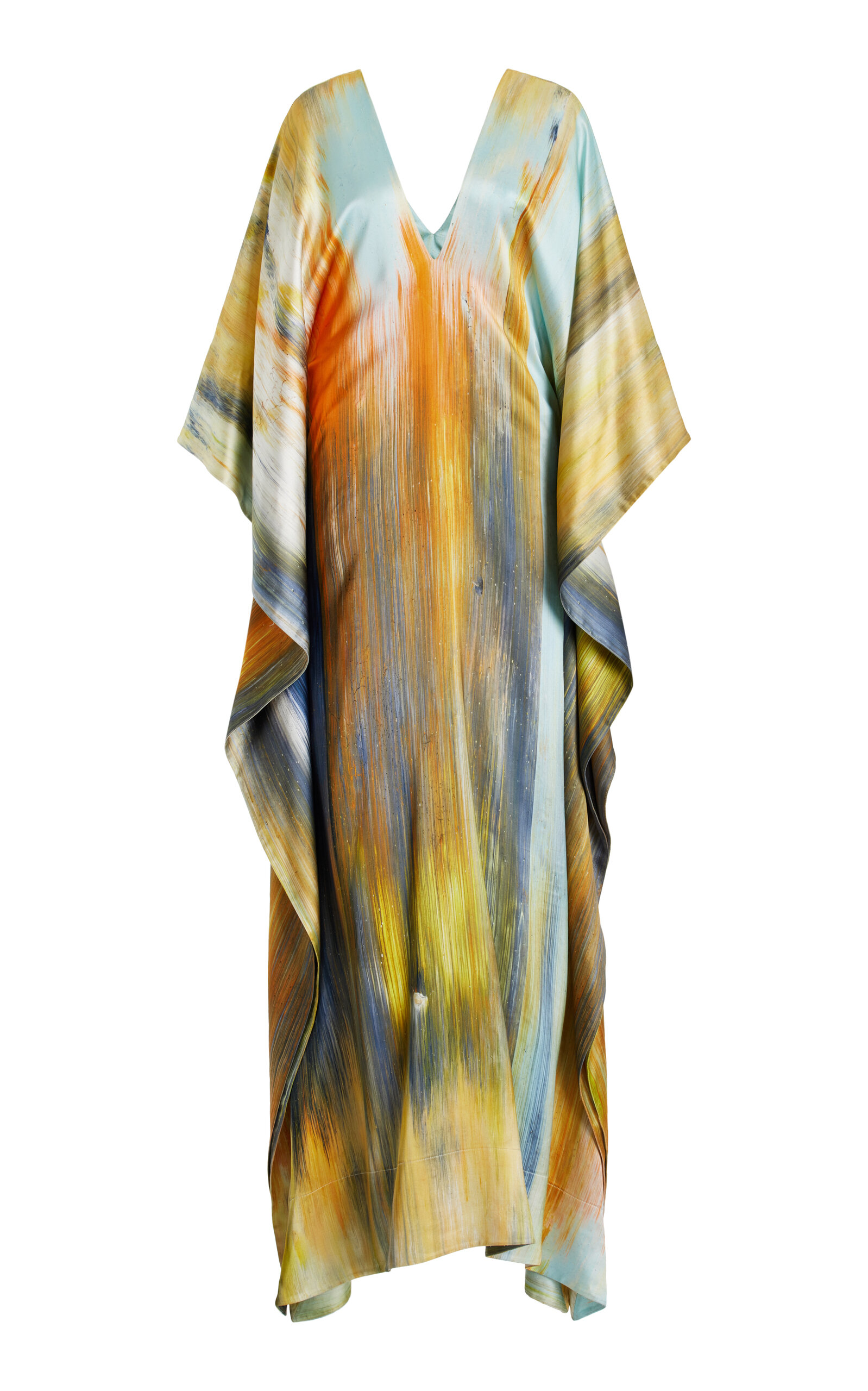 Oscar De La Renta Printed Caftan In Multi