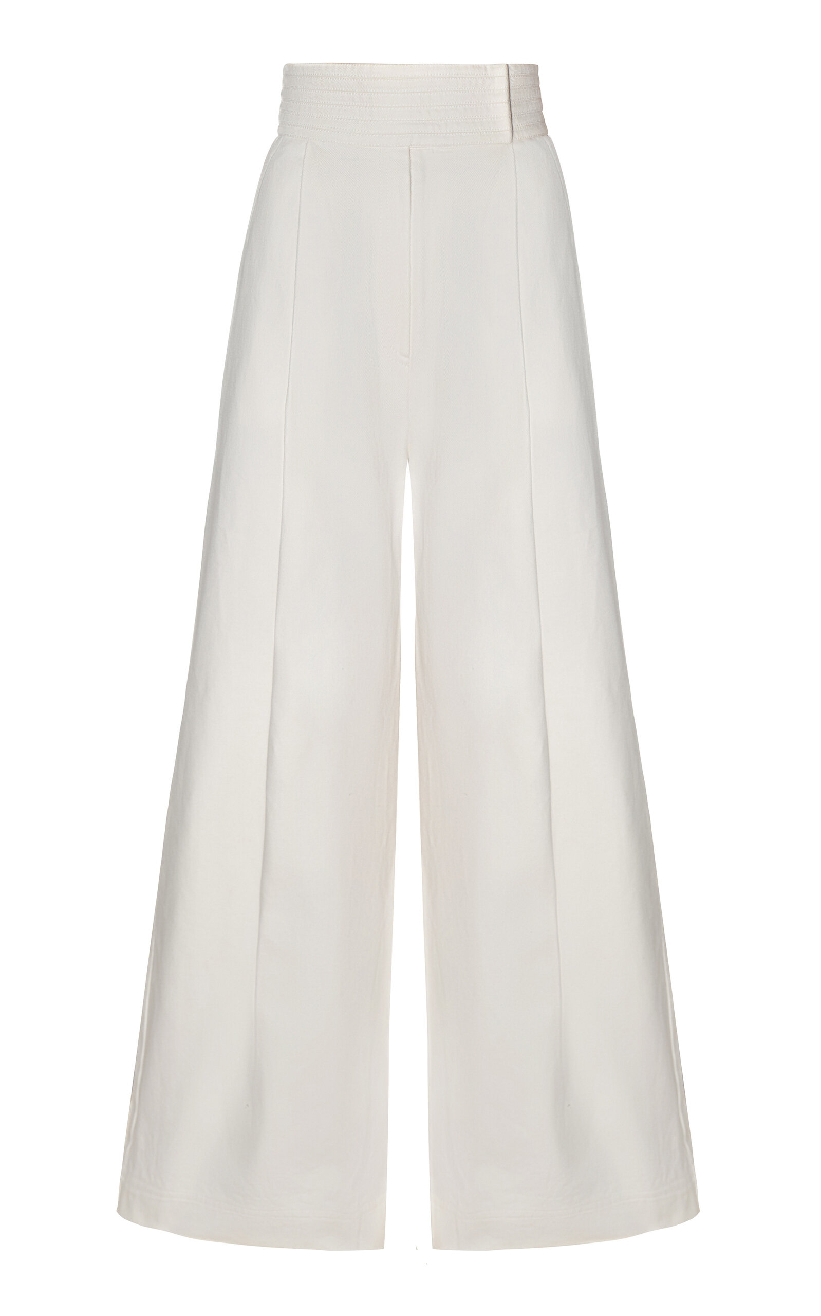 Andres Otalora Vinales Pleated Linen Wide-leg Pants In Off-white