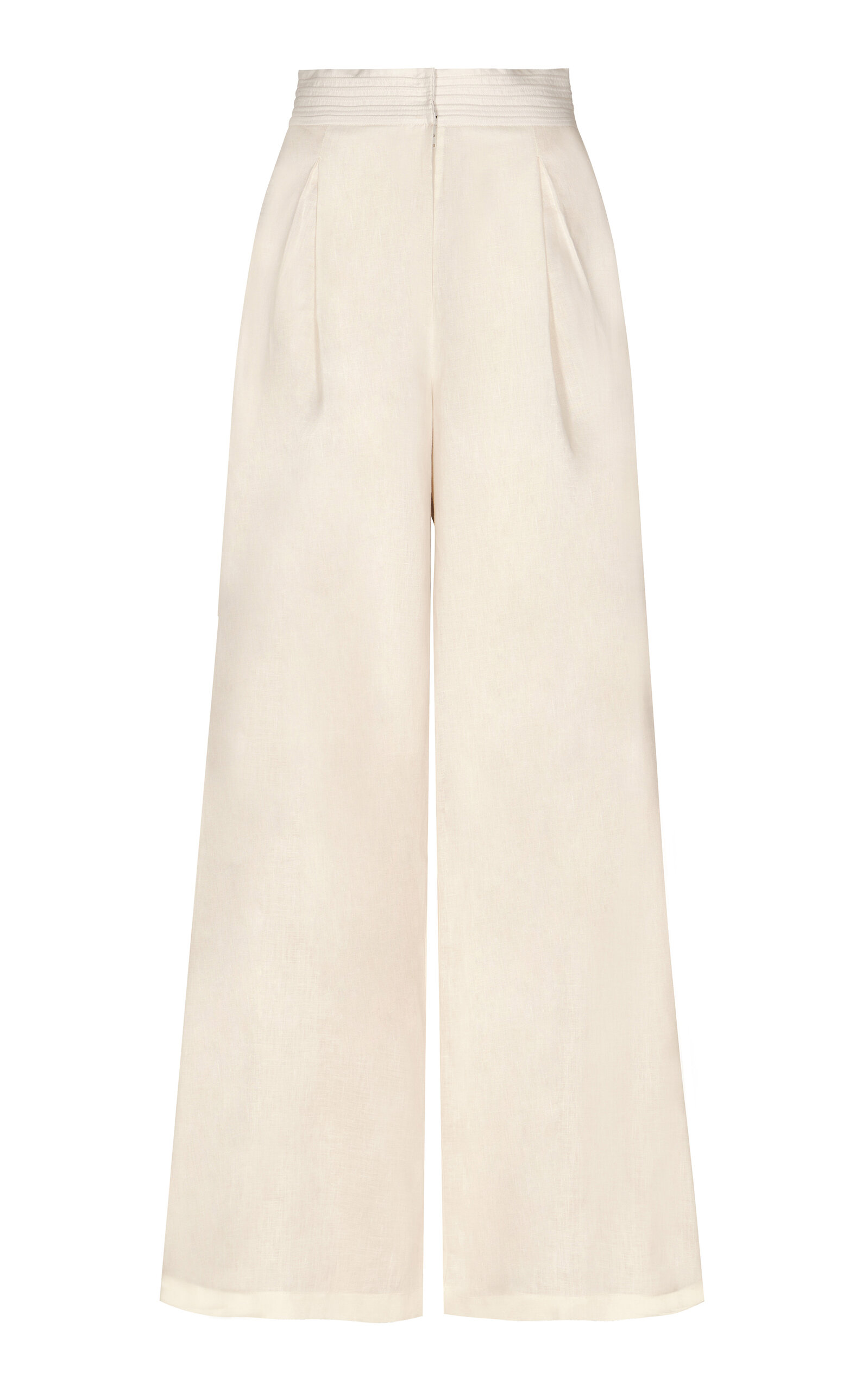 Andres Otalora Sumapaz Linen Wide Leg Pants In Off-white