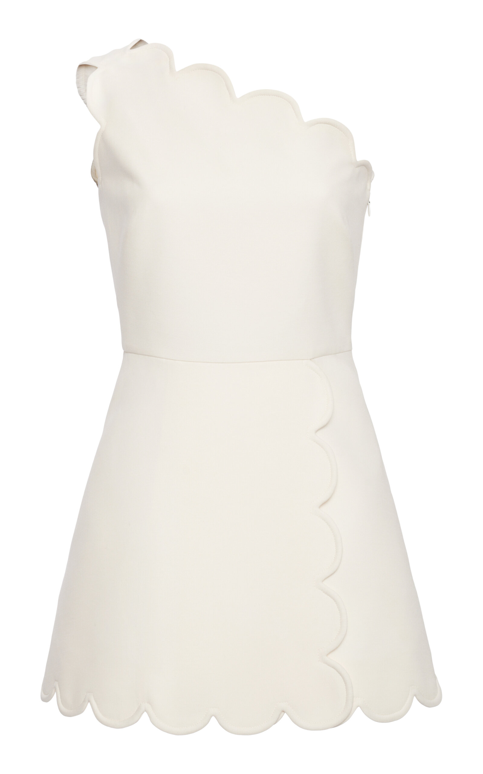red valentino scalloped dress Red Scalloped Trim Dress by RED Valentino
