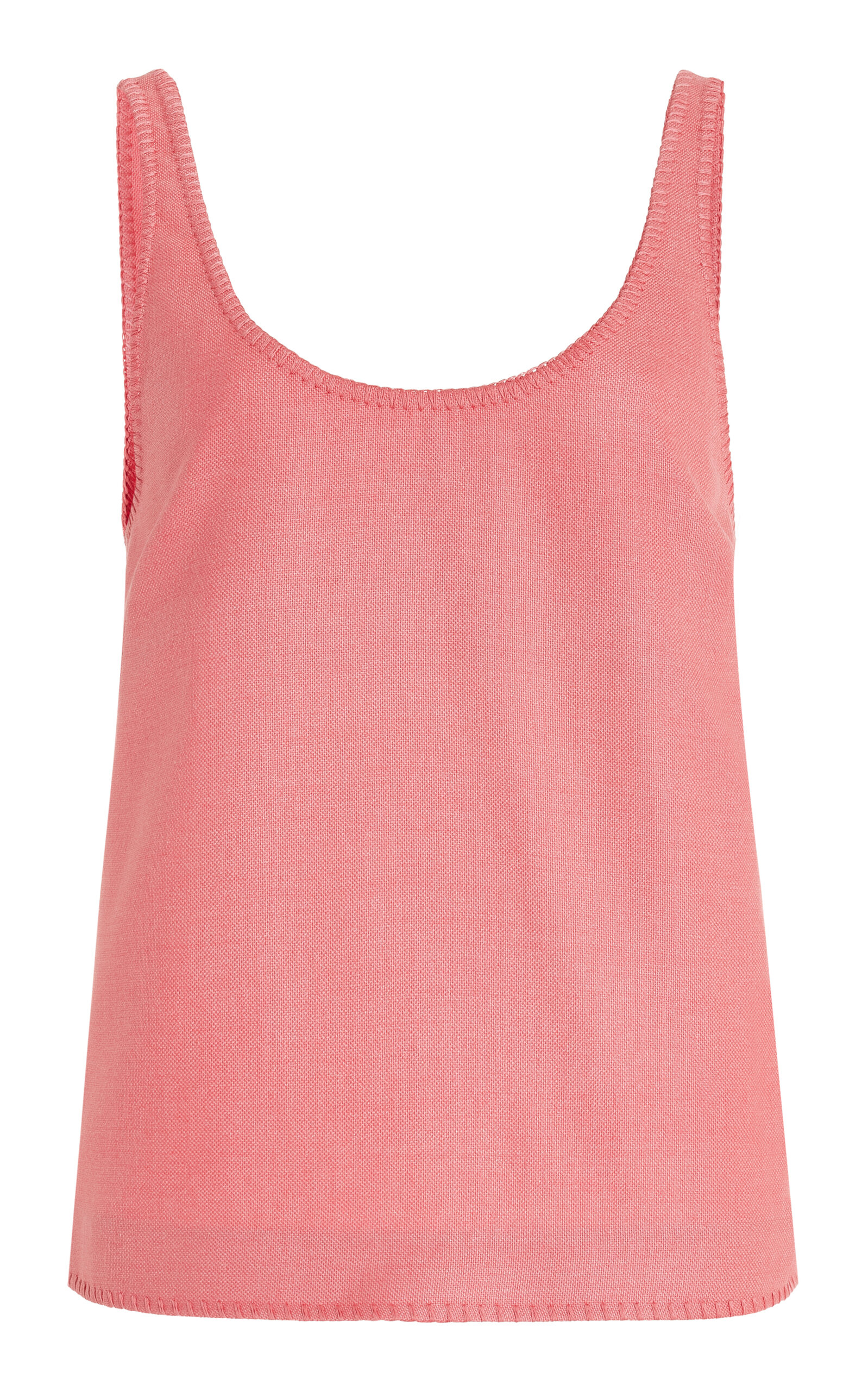 Gabriela Hearst Muriel Tank Top In Watermelon Silk Virgin Wool In Pink