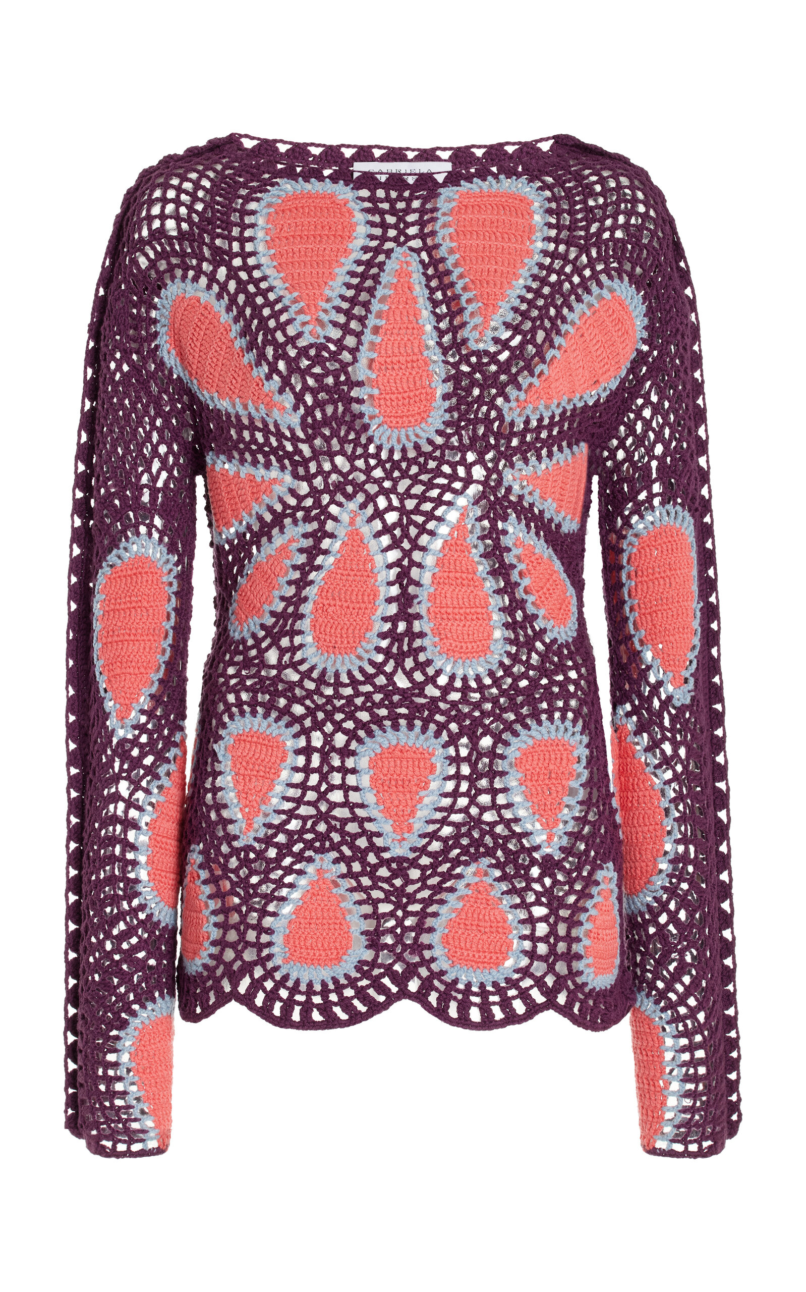 Gabriela Hearst Capps Crocheted Wool-Cashmere Top - Multi - XS