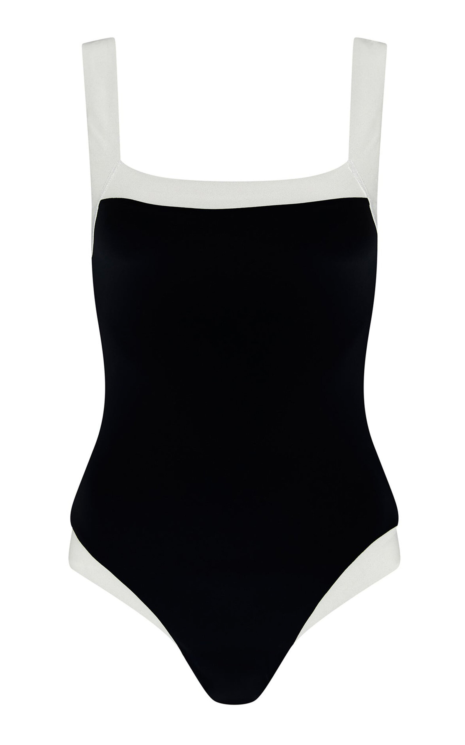 Marysia Bianco Maillot Swimsuit In Black,white