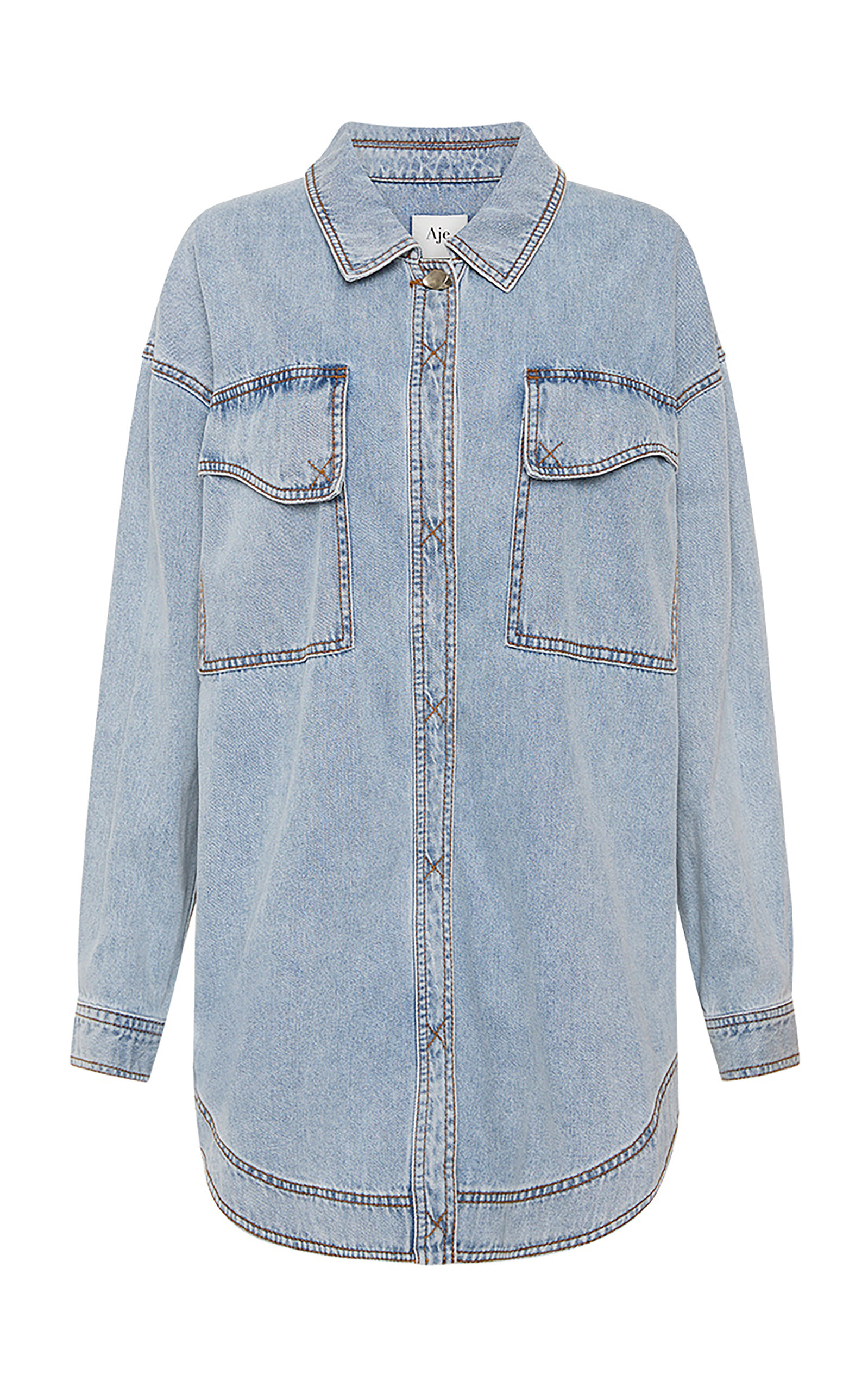 Aje Corie Longline Denim Shirt Smart Closet - Main Image
