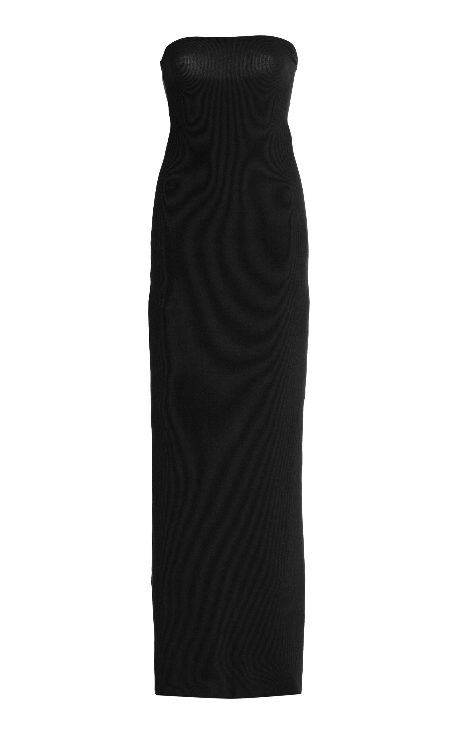 Shop Éterne Jersey Maxi Tube Dress In Black