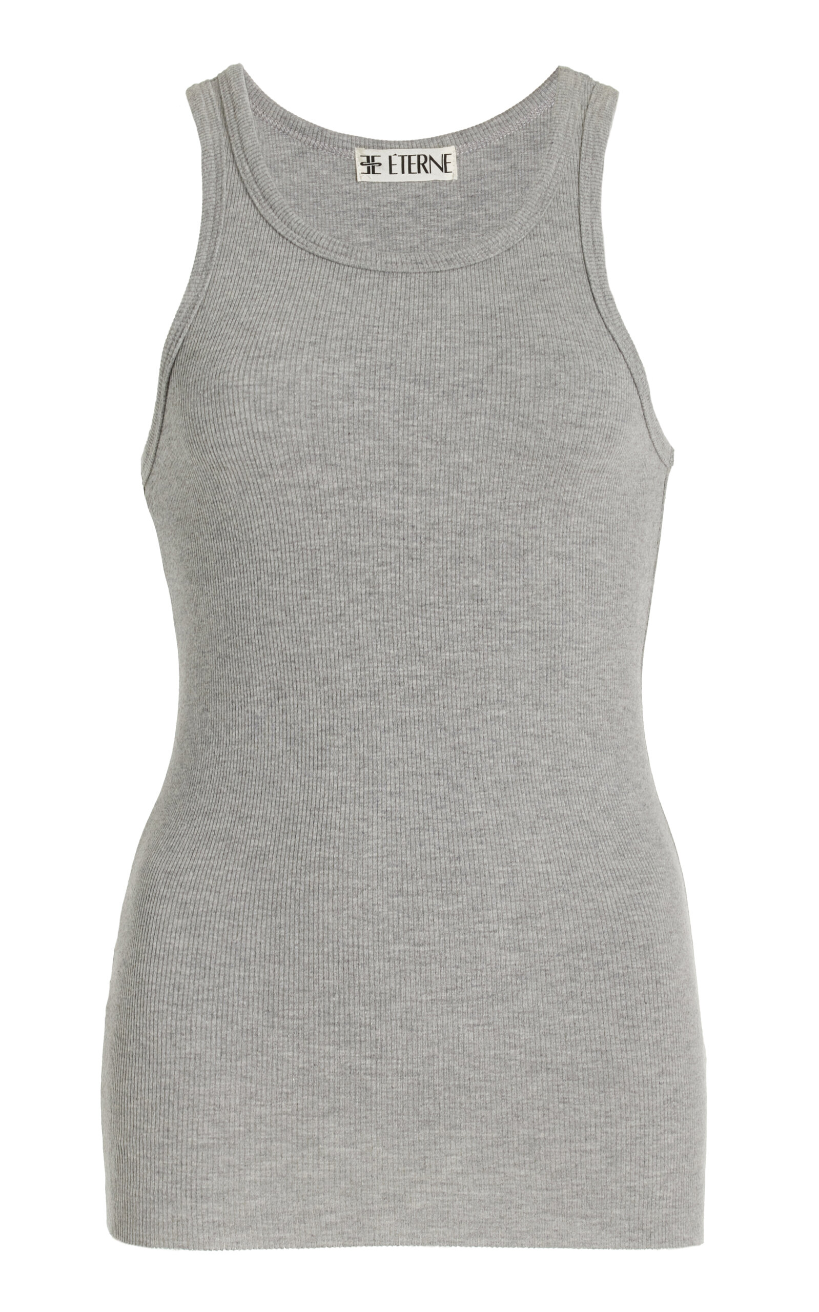 Éterne High-Neck Fitted Jersey Tank Top