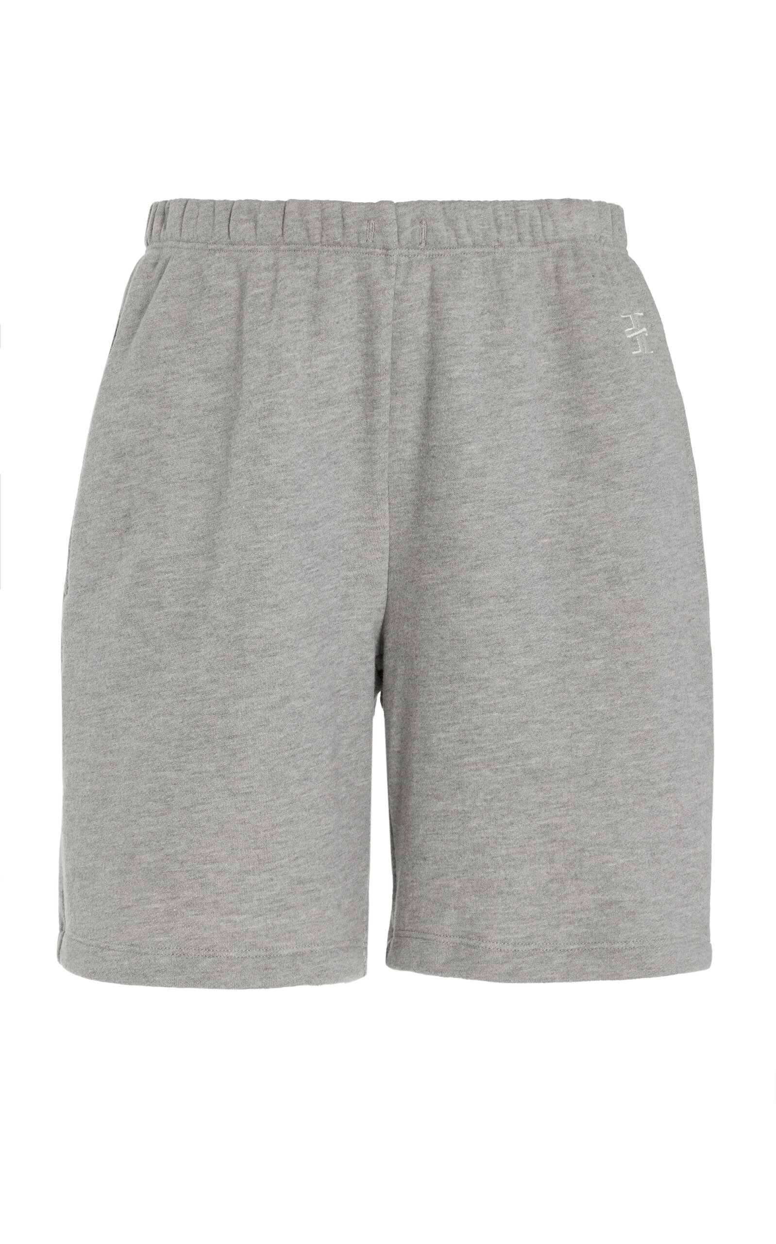 Shop Éterne Terry Boyfriend Shorts In Grey