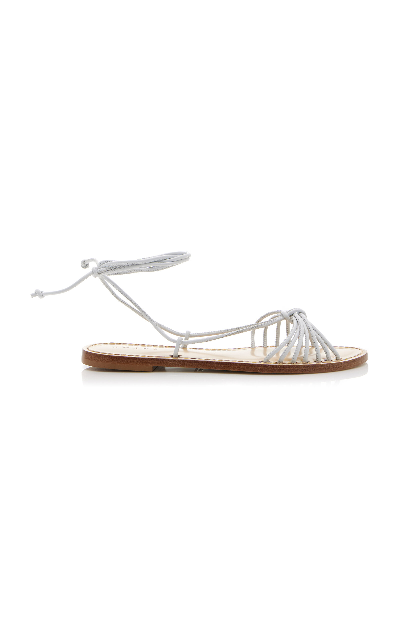 Shop Amanu Exclusive The Accra Leather Sandals In White
