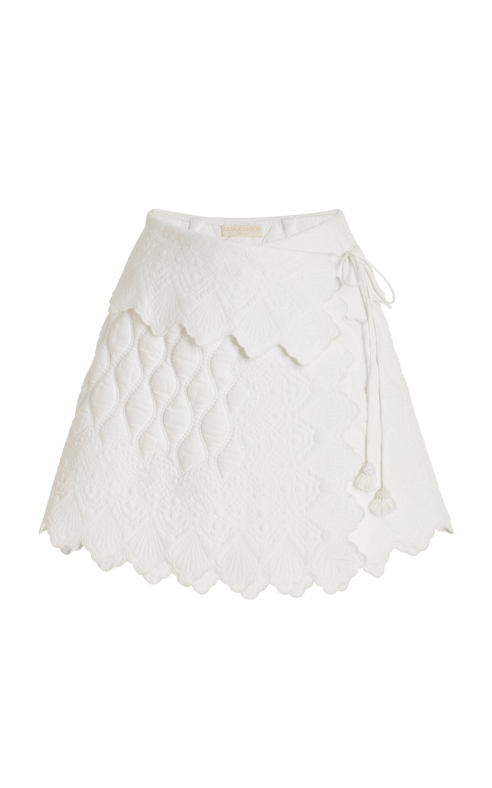 Ulla Johnson Taryn Quilted Cotton Mini Skirt In White