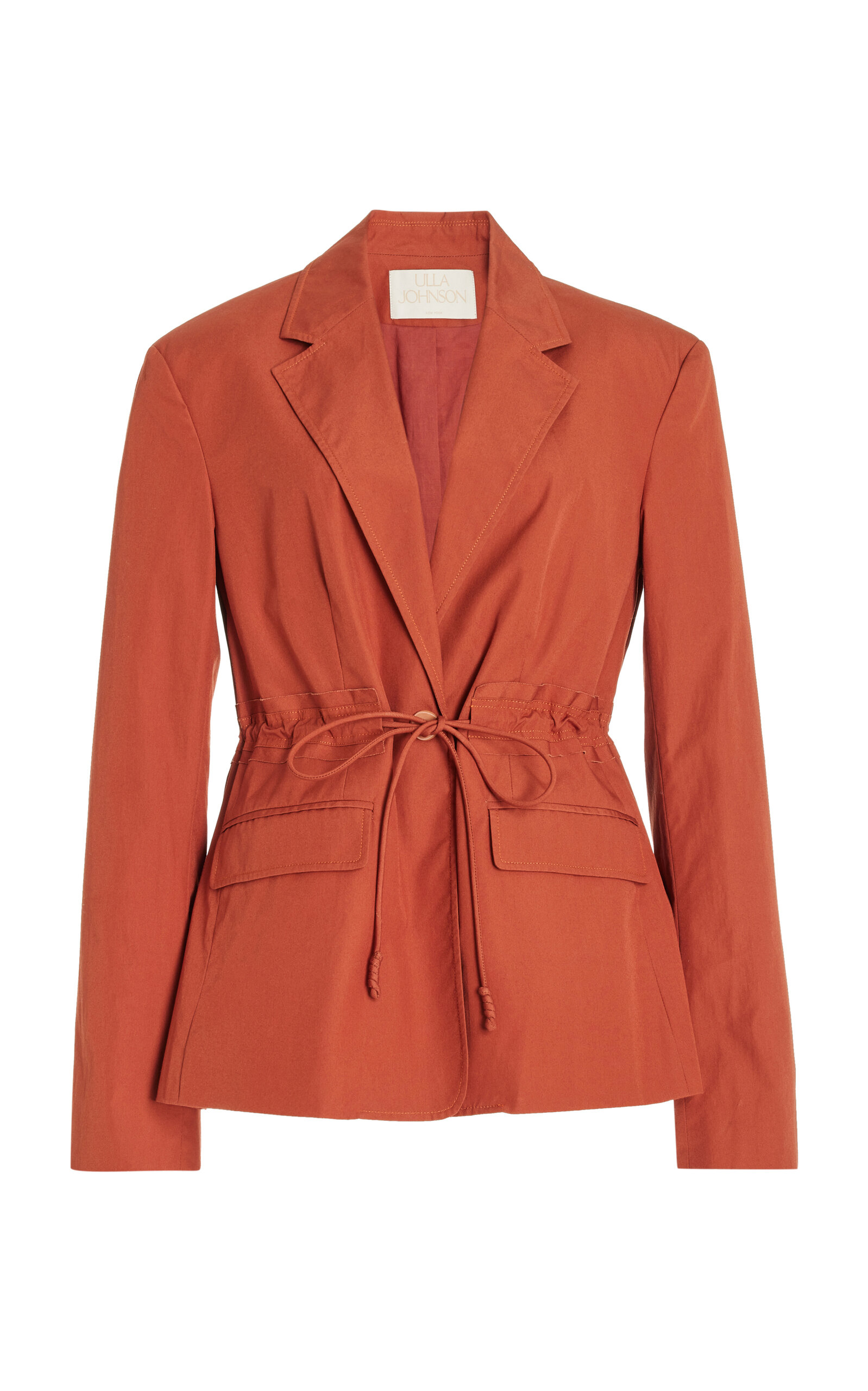 Ulla Johnson Marisol Cinched Cotton Jacket In Red