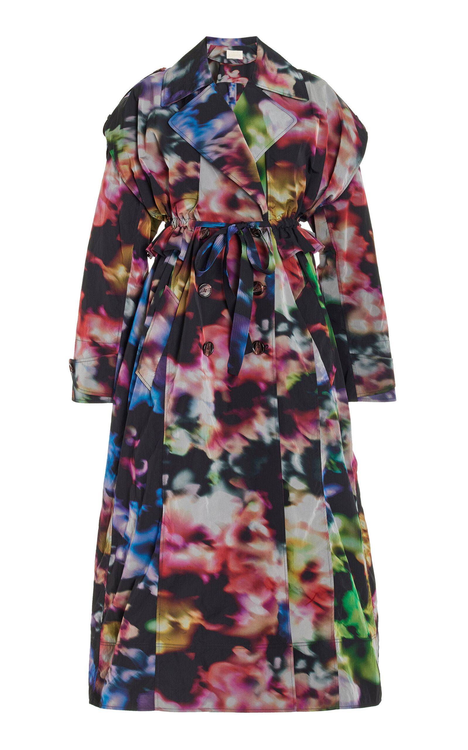 Ulla Johnson Sigrid Printed Trench Coat In Multi