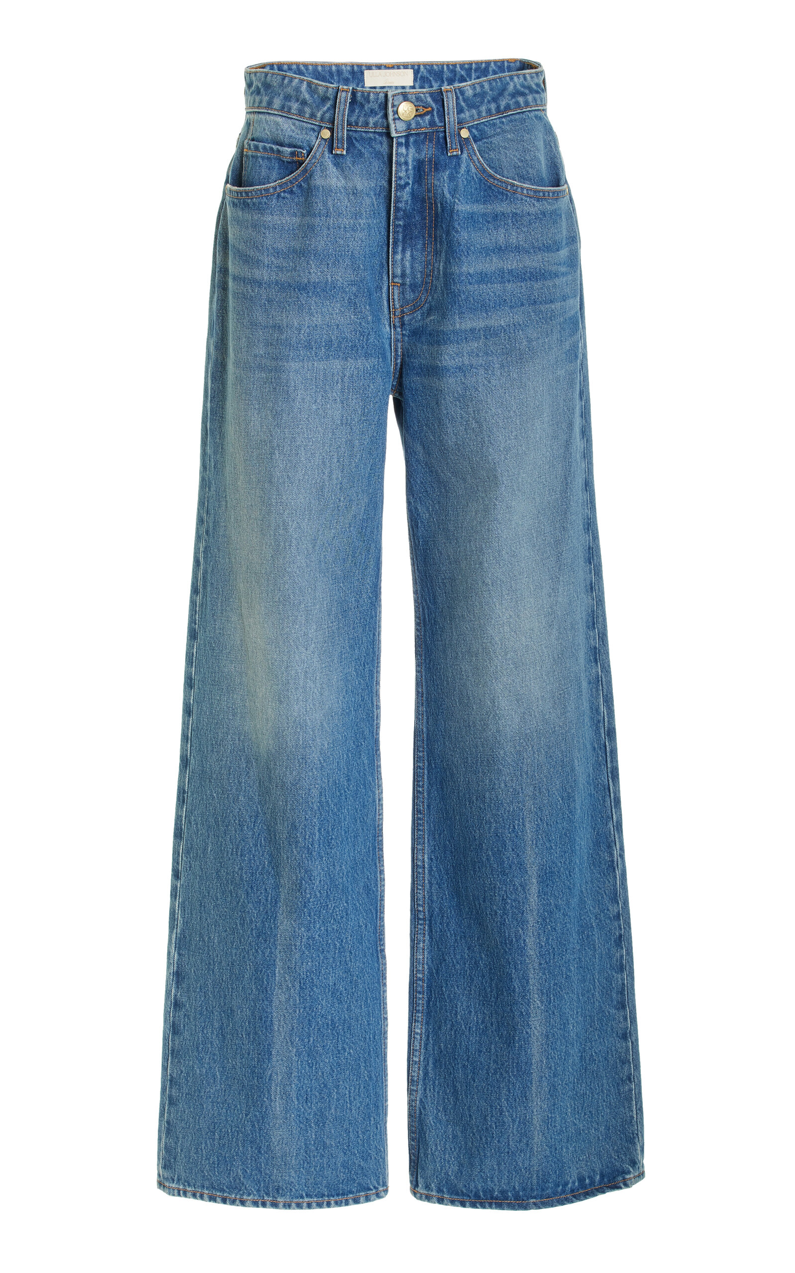 Ulla Johnson Willow Wide-leg Denim Jeans In Medium Wash