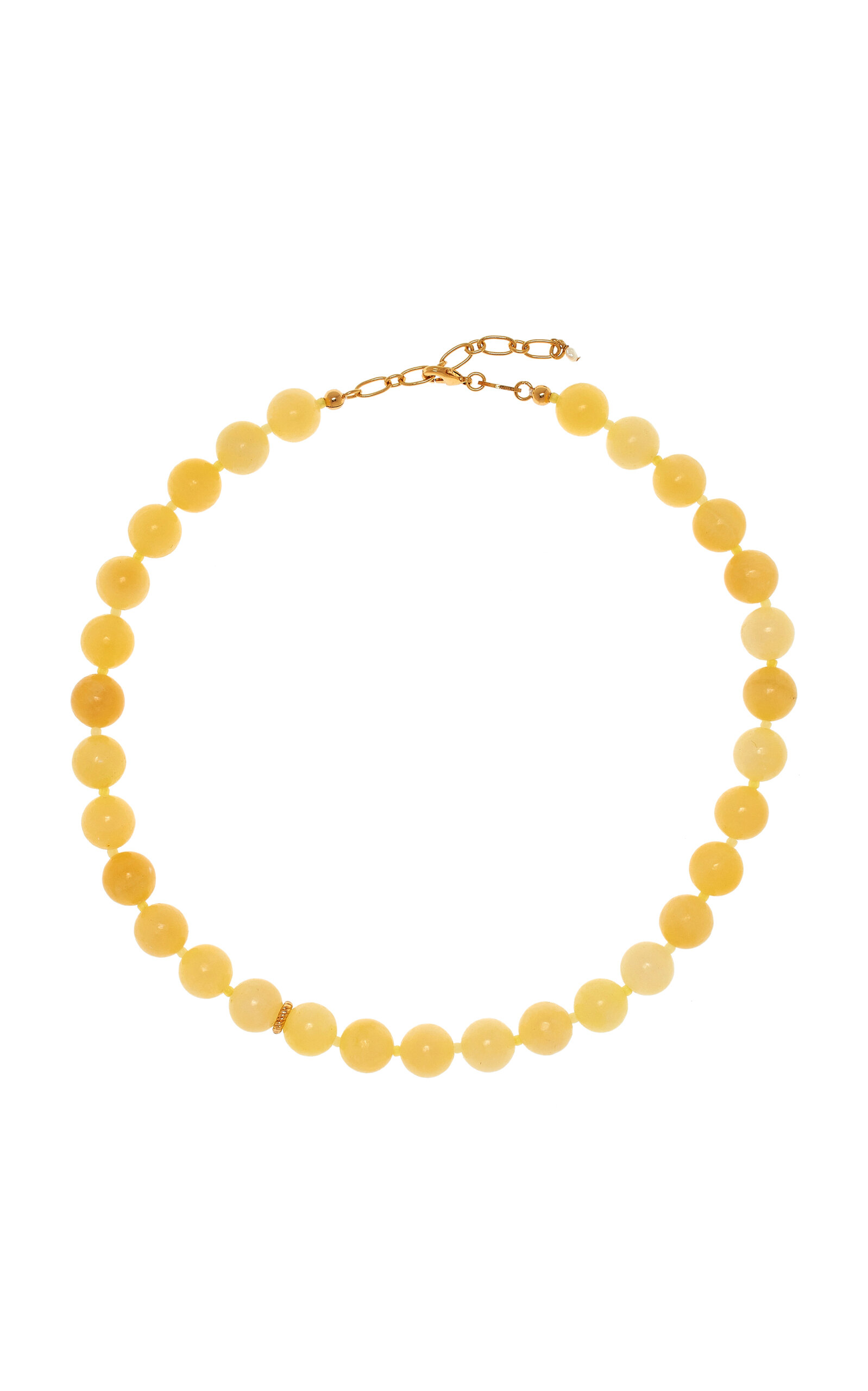 Anni Lu Ball Beaded Necklace In Yellow