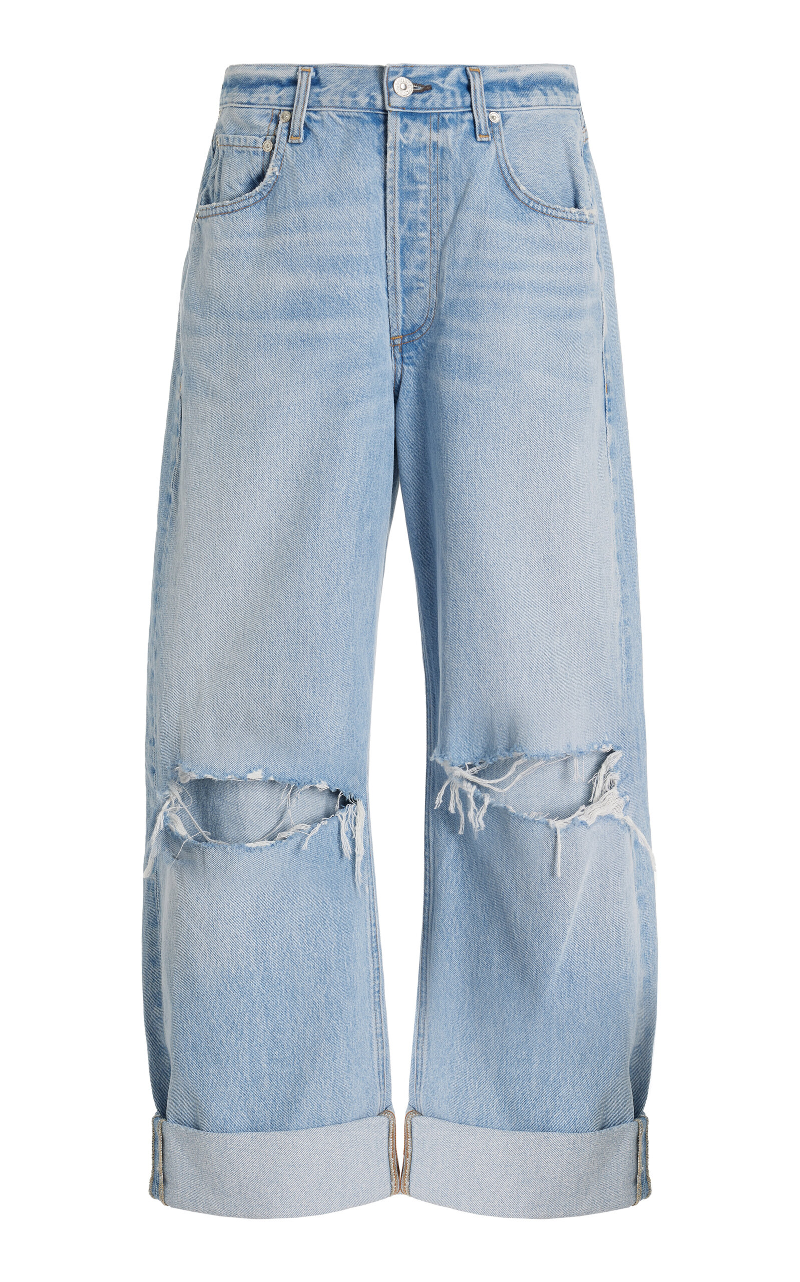 Citizens Of Humanity Ayla Rigid High-rise Cropped Wide-leg Jeans In Light Wash