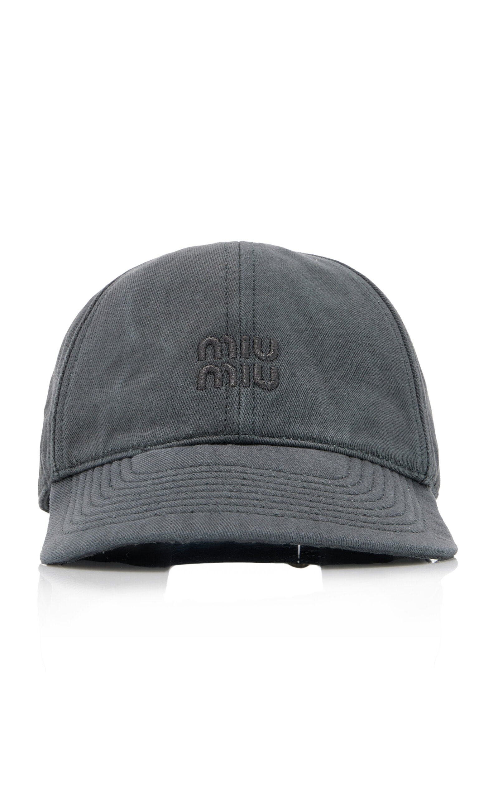 Miu Miu Washed Cotton Baseball Cap