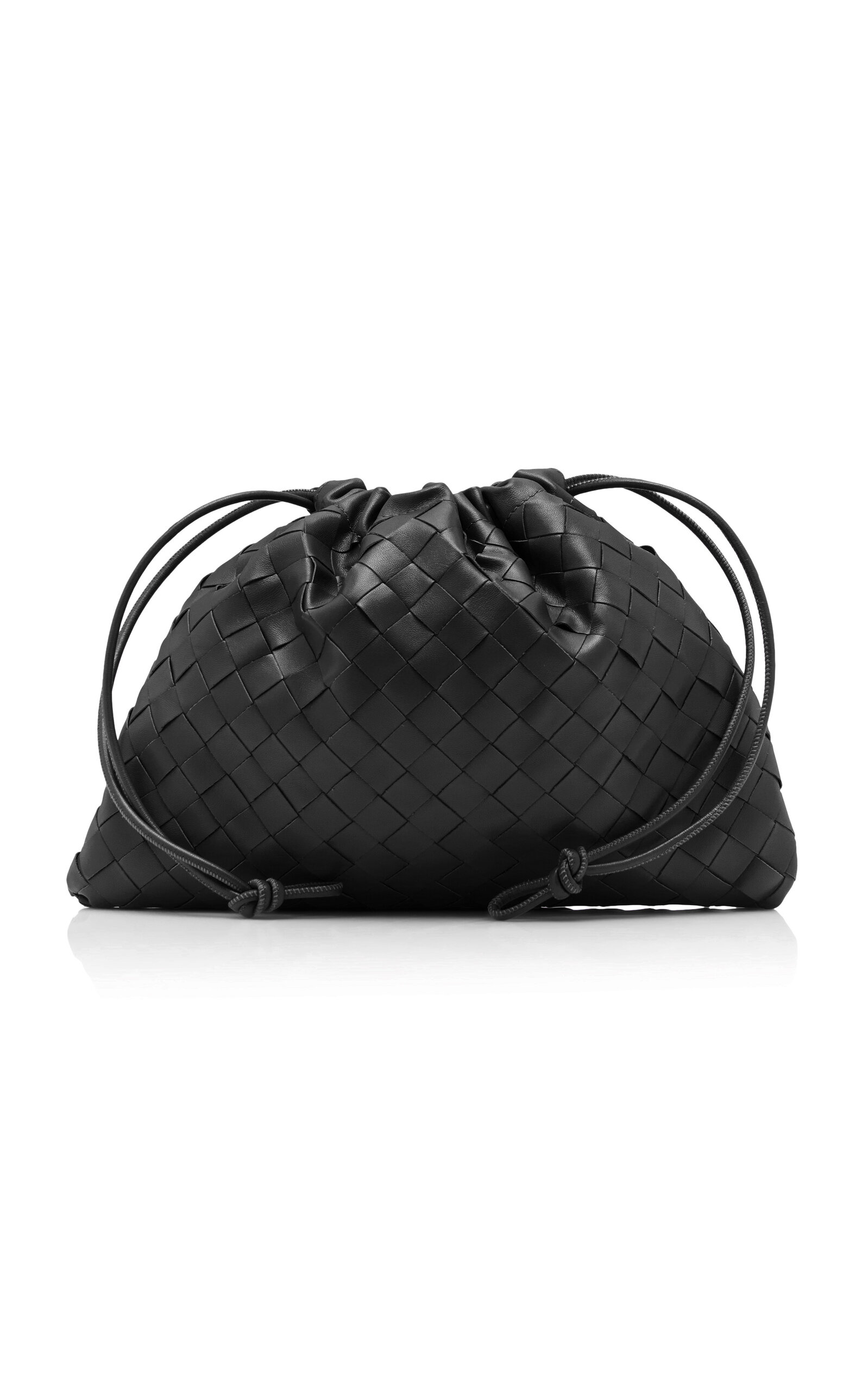 Bottega Veneta Medium Drawstring Intrecciato Leather Clutch
