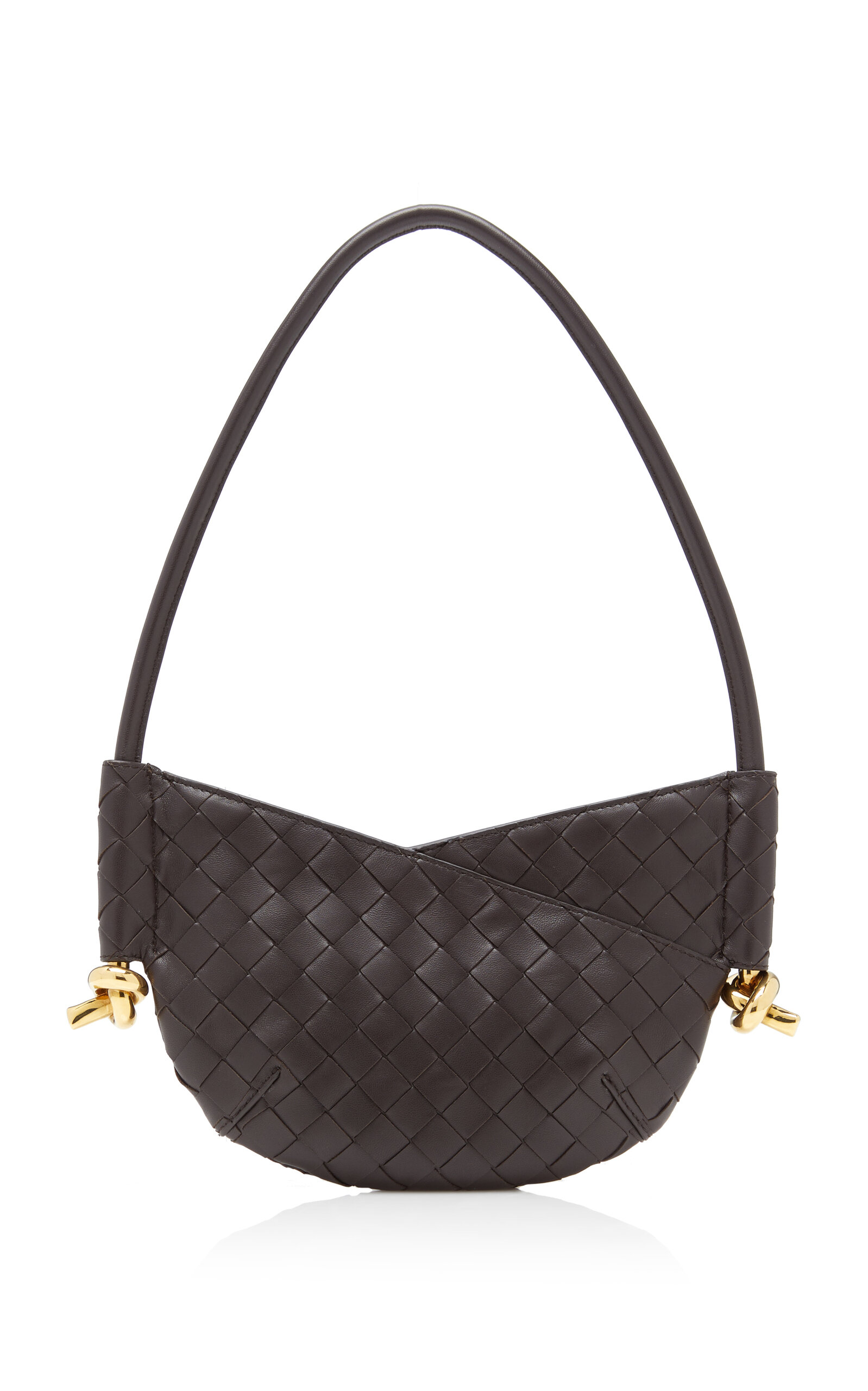 Bottega Veneta Mini Solstice Intrecciato Leather Bag - Brown - OS