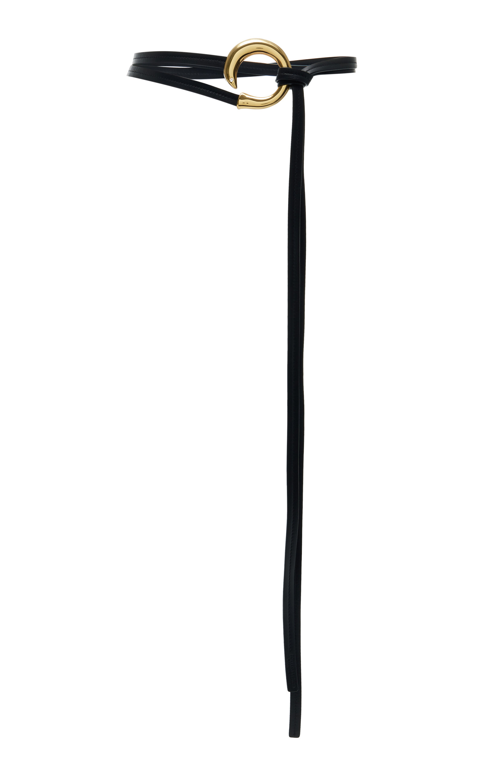 Bottega Veneta Black Leather Sardine Belt In Black