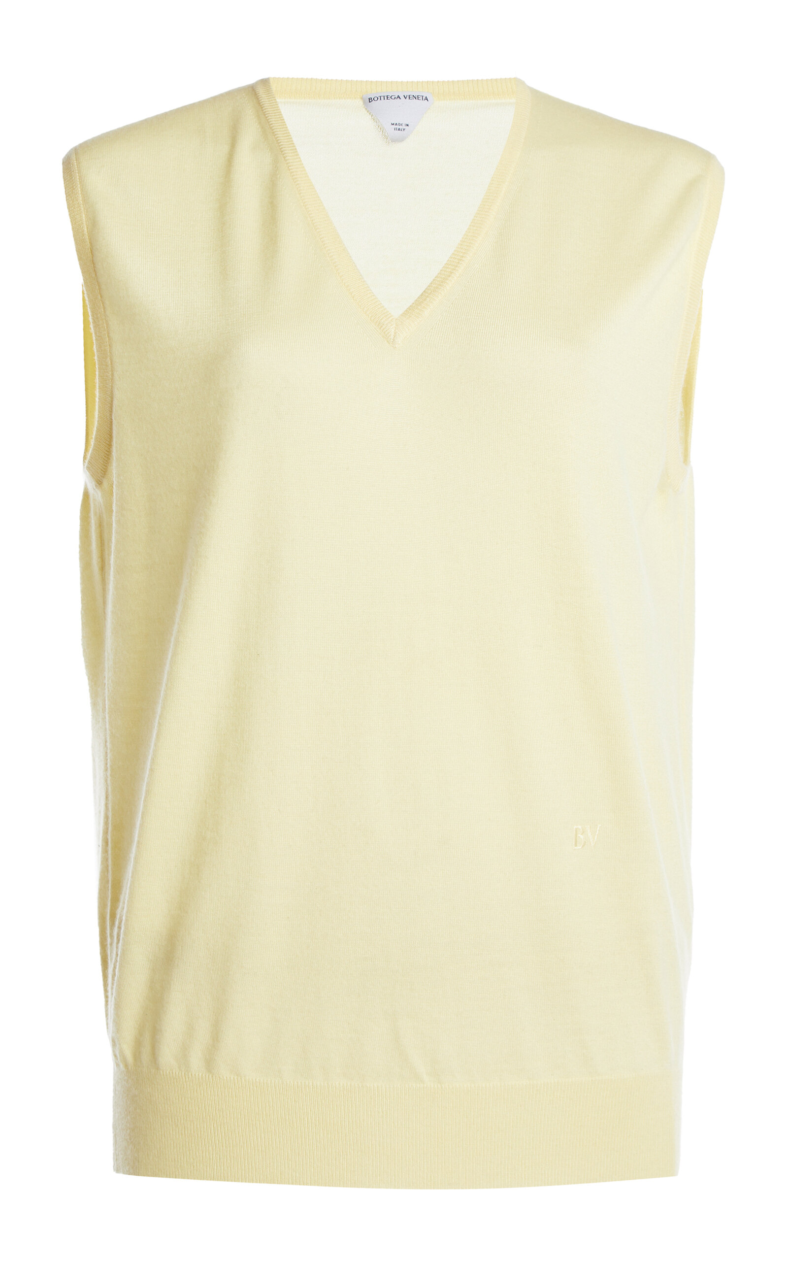 Bottega Veneta Cashmere Vest In Yellow