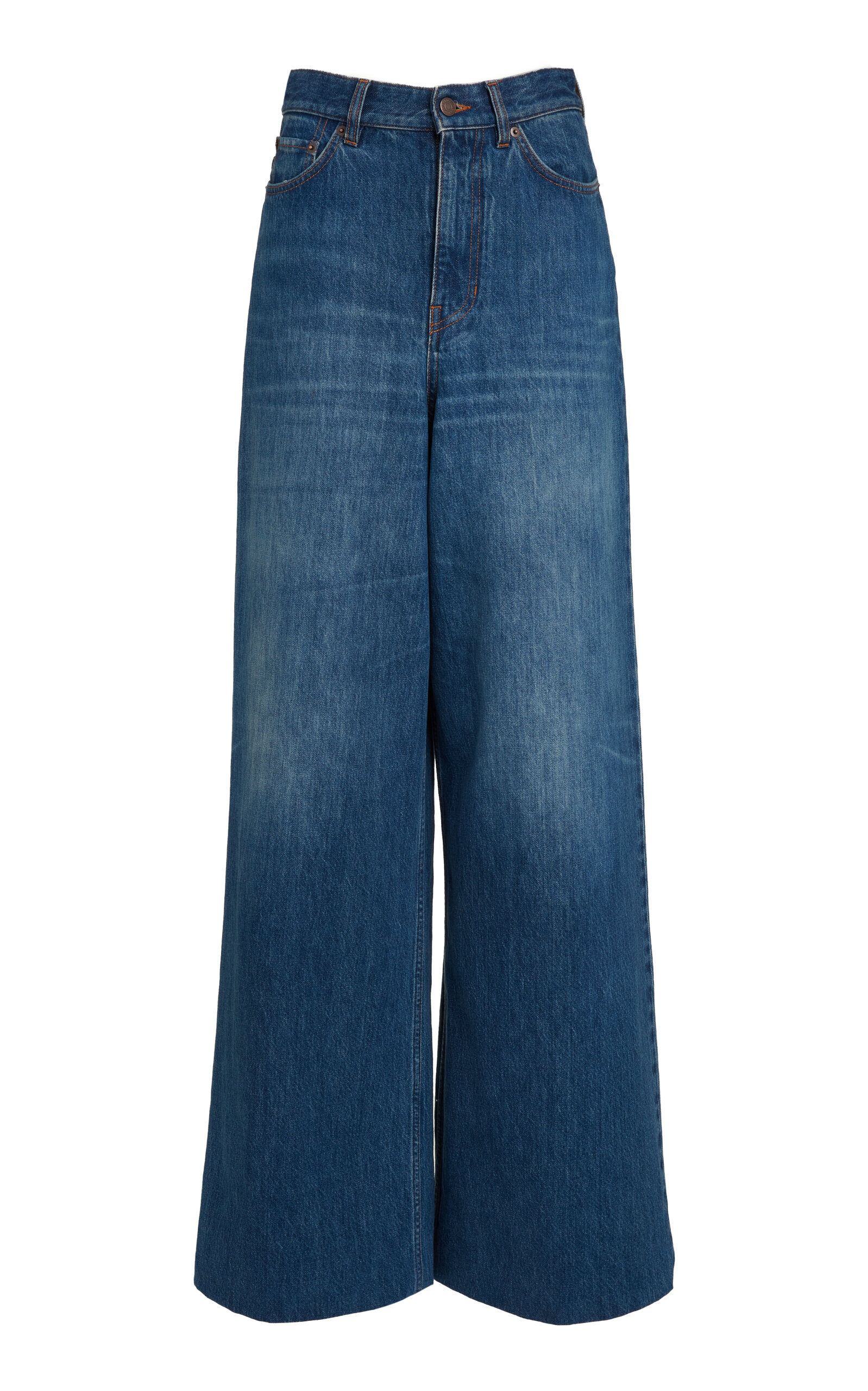 Chloé Rigid High-rise Wide-leg Jeans In Blue