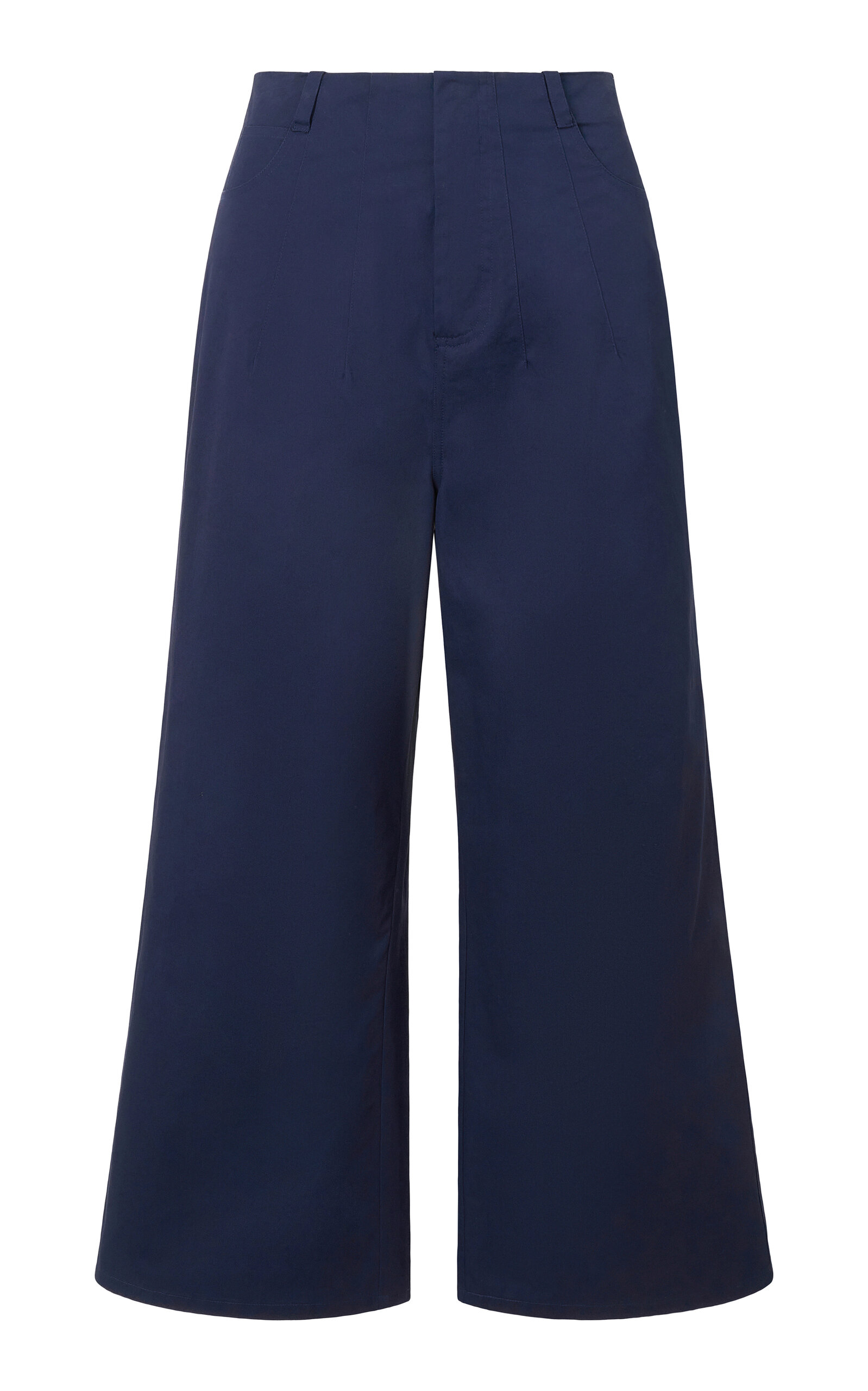 Luca Cropped Stretch-Cotton Flare Pants