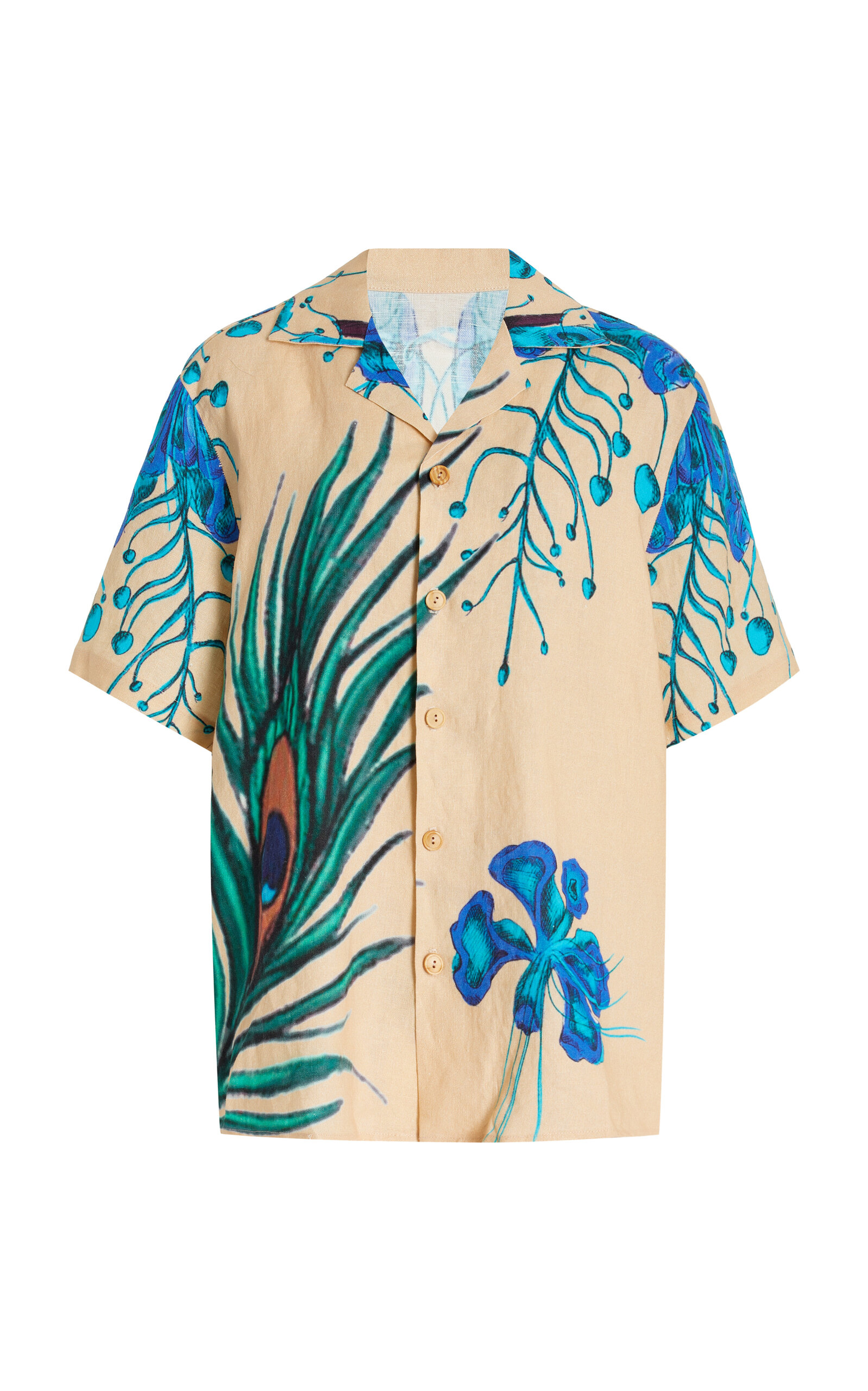 House of Aama Exclusive Camp Printed Silk Twill Shirt