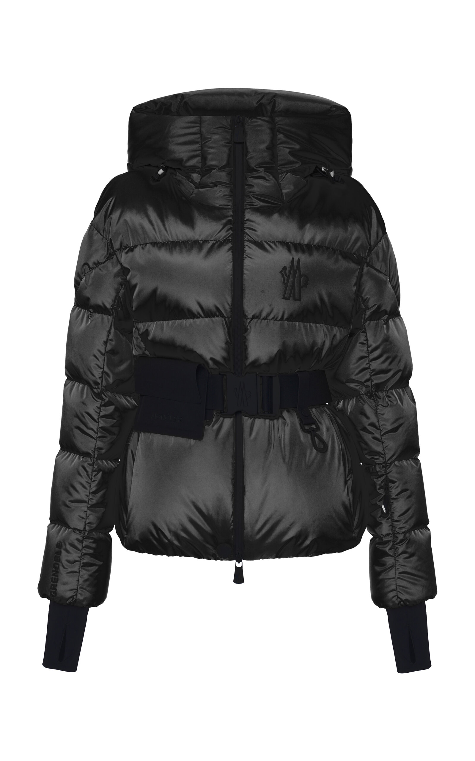 Moncler Grenoble Bouquetin Hooded Down Puffer Jacket In Black