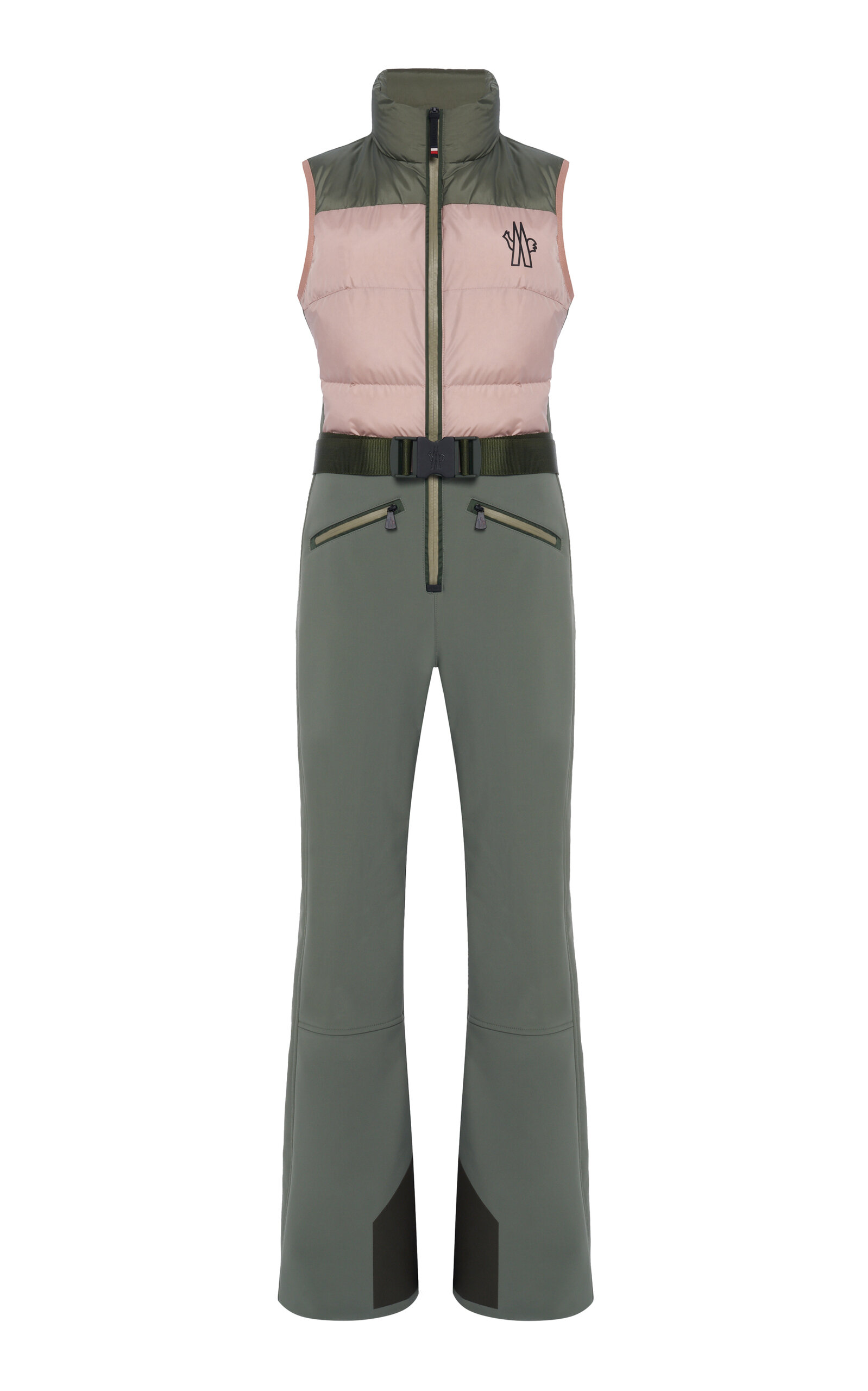 Moncler Combinaison De Ski En Duvet In Green