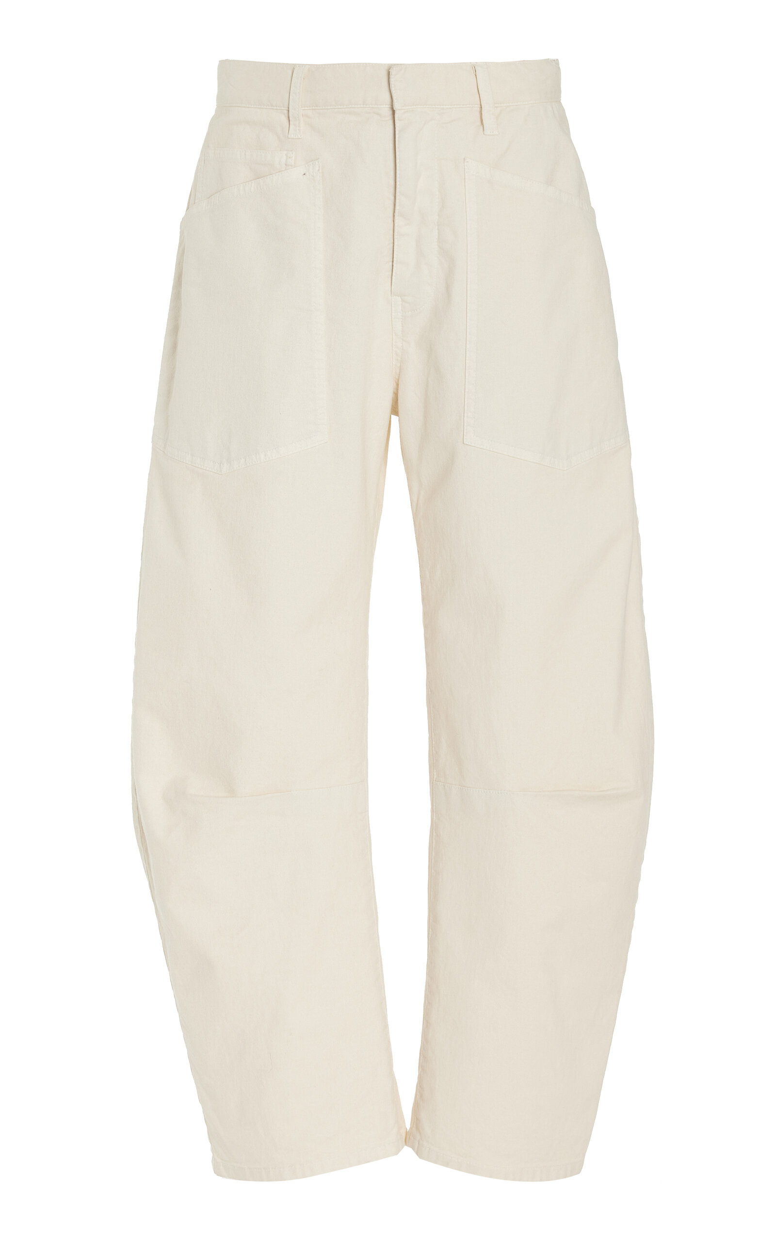 Shop Nili Lotan Shon Stretch-cotton Pants In White