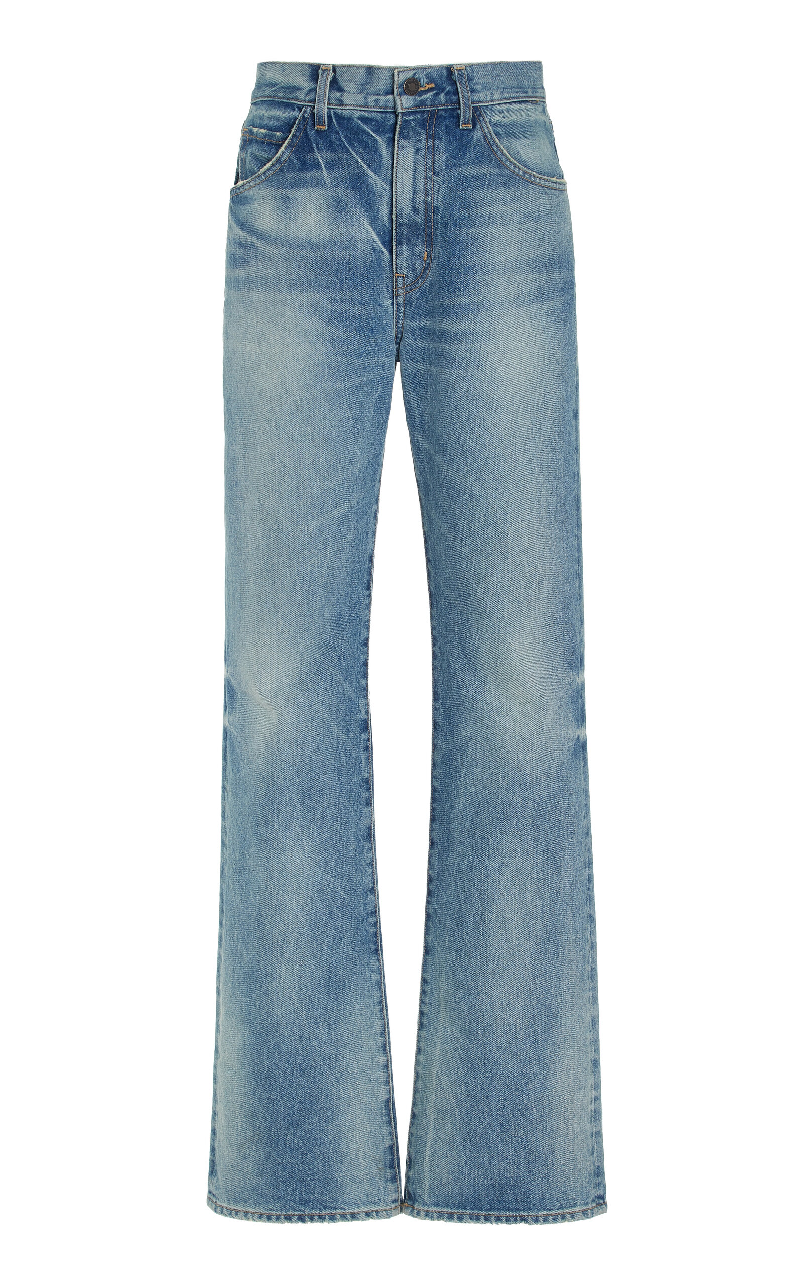 Shop Nili Lotan Joan Flared Jeans In Medium Wash