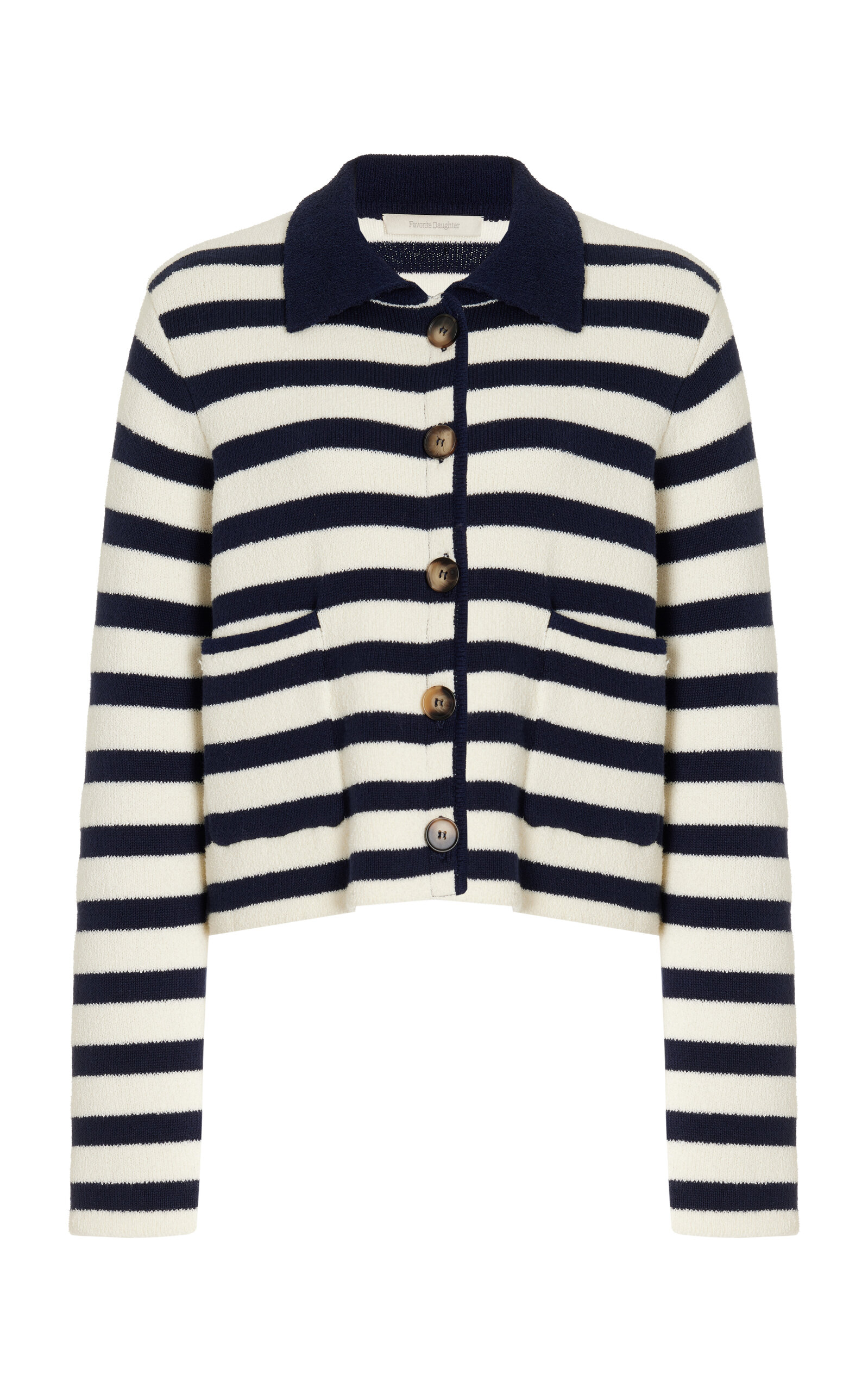 Shop Favorite Daughter Striped Knit Cotton-blend Jacket