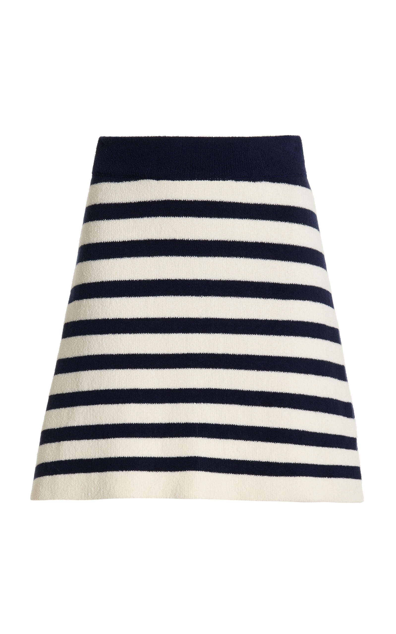 Striped Knit Cotton-Blend Mini Skirt