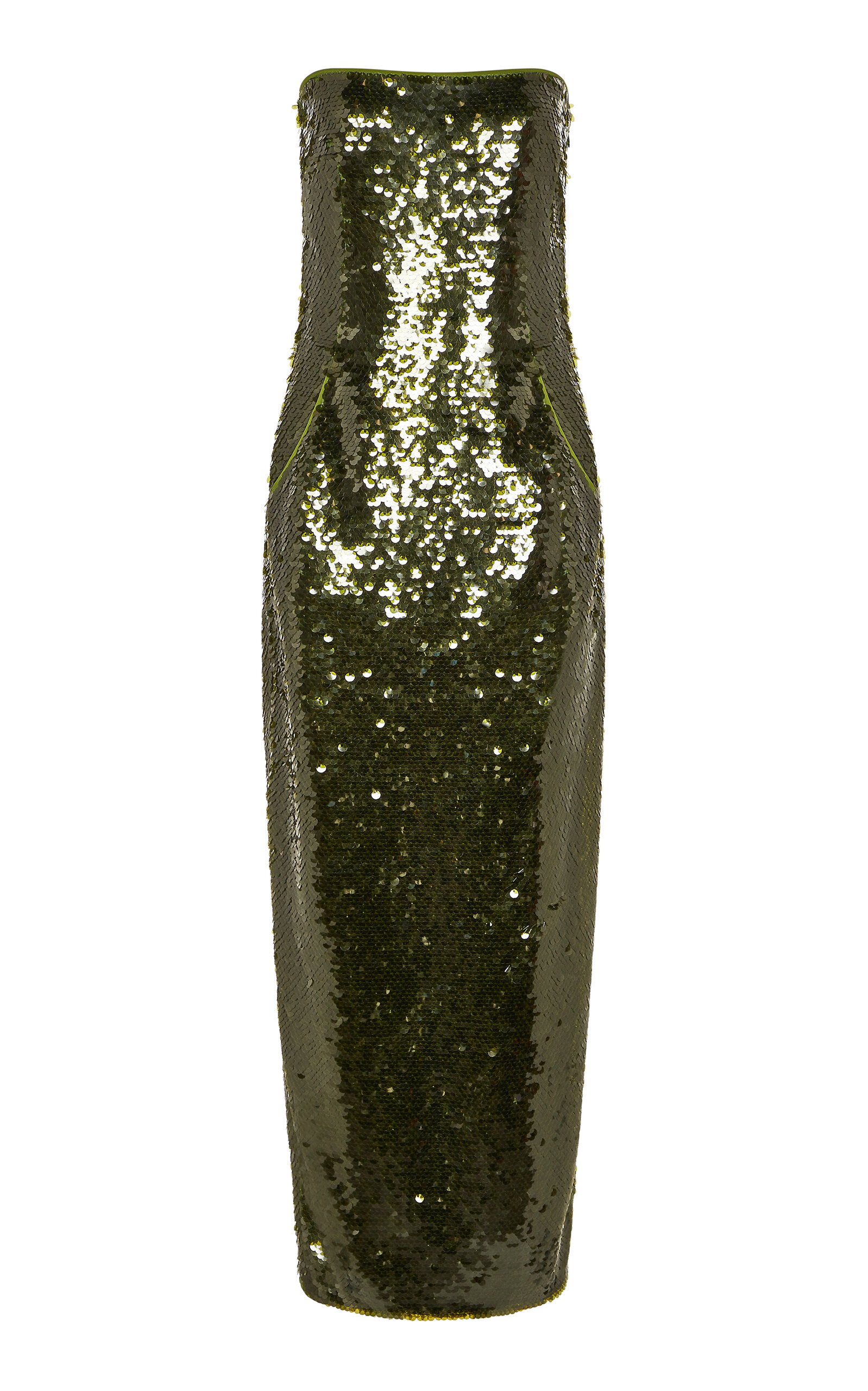 Paris Georgia Audrey Sequined Maxi Dress In Green