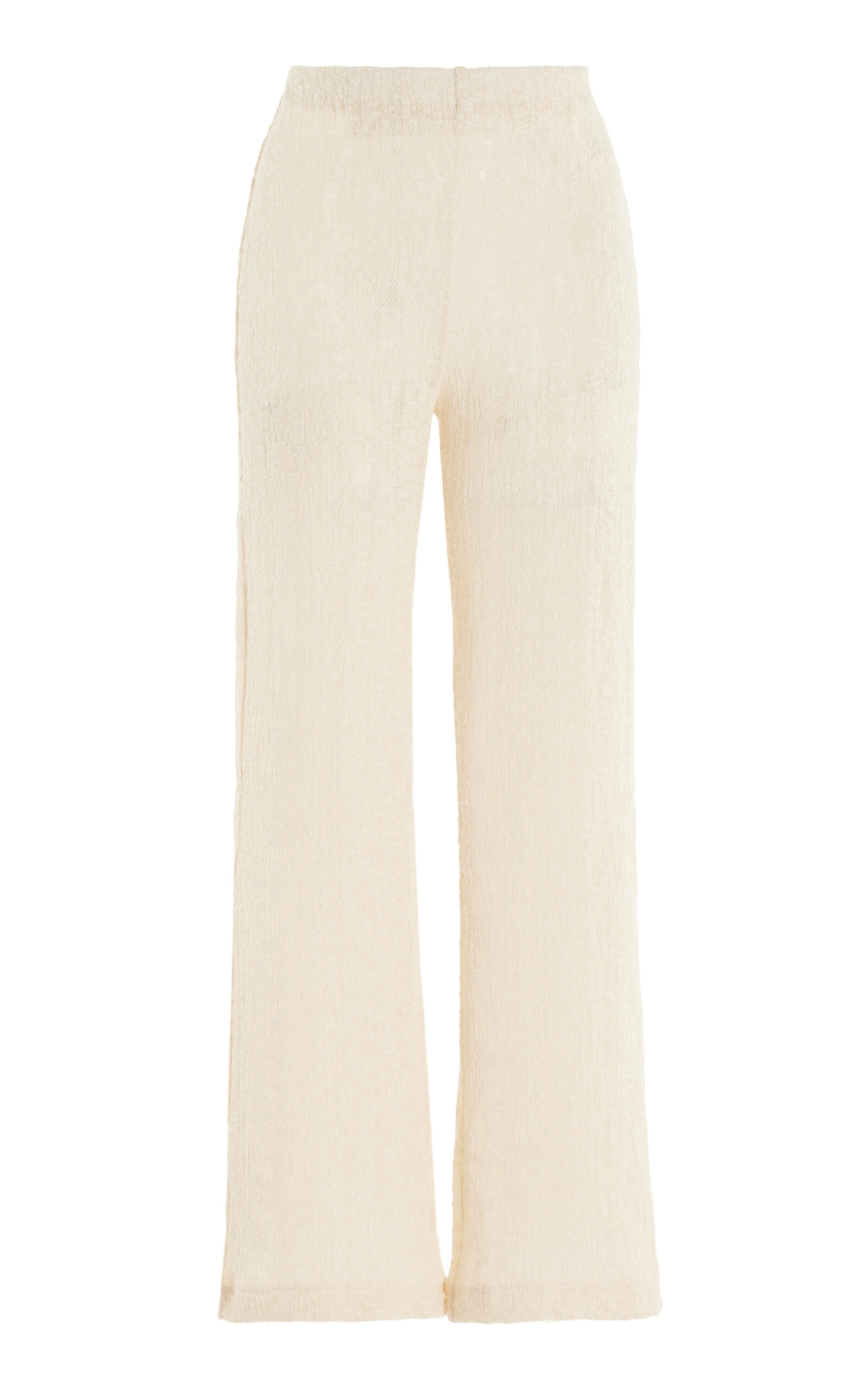 Shop Bite Studios Whisper Organic Cotton Lace Cropped Pants In Ivory