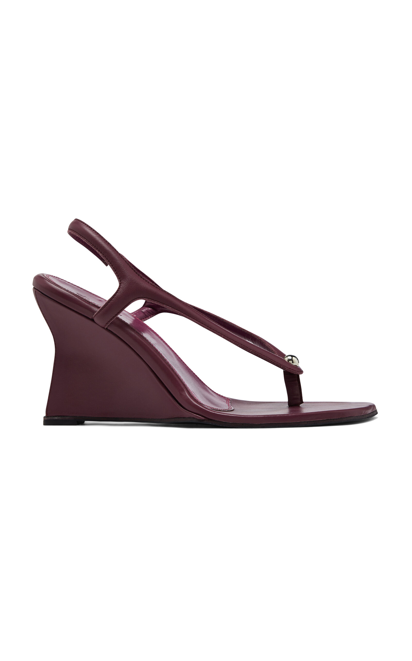 Burgundy Wedge Sandals