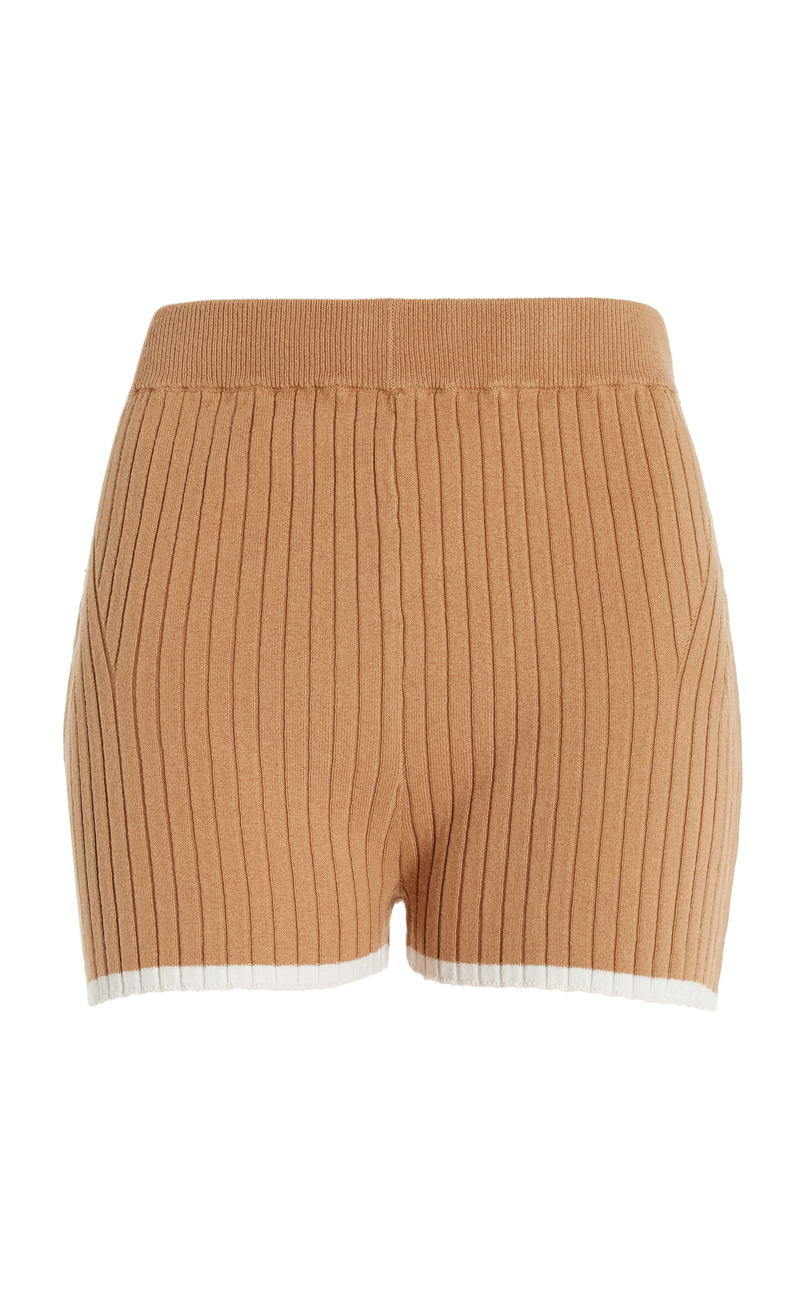 Matthew Bruch Ribbed-Knit Cotton-Blend Mini Shorts