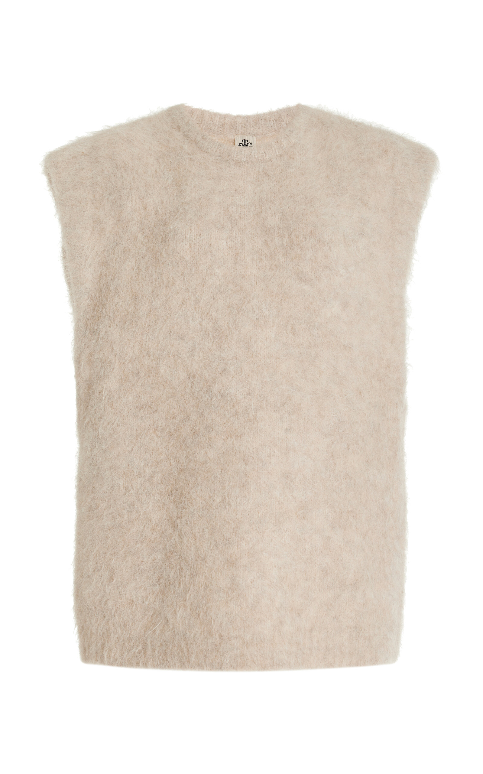 Shop The Garment Bern Brushed Knit Alpaca-blend Top In Ivory