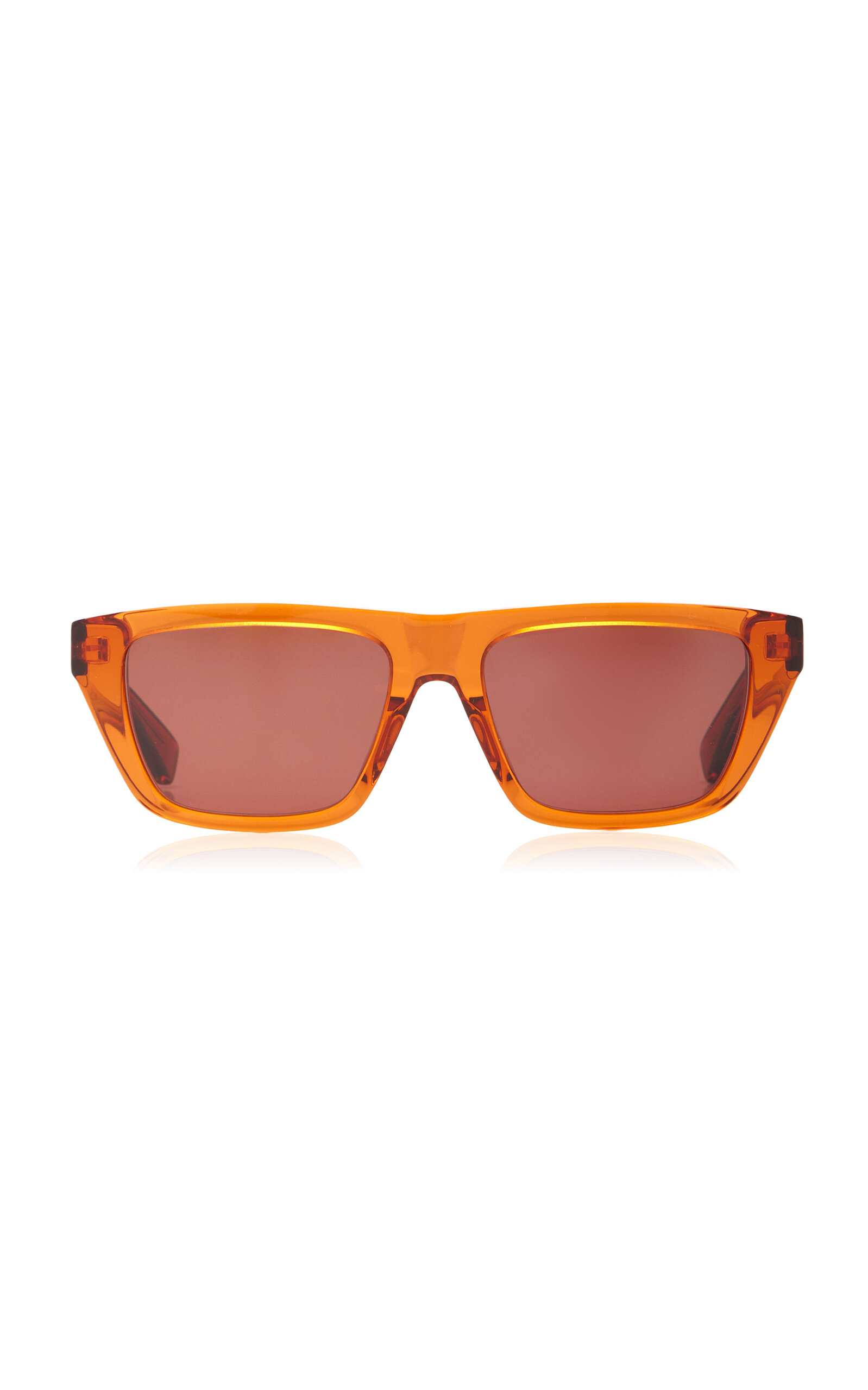 Bottega Veneta Square-frame Acetate Sunglasses In Orange