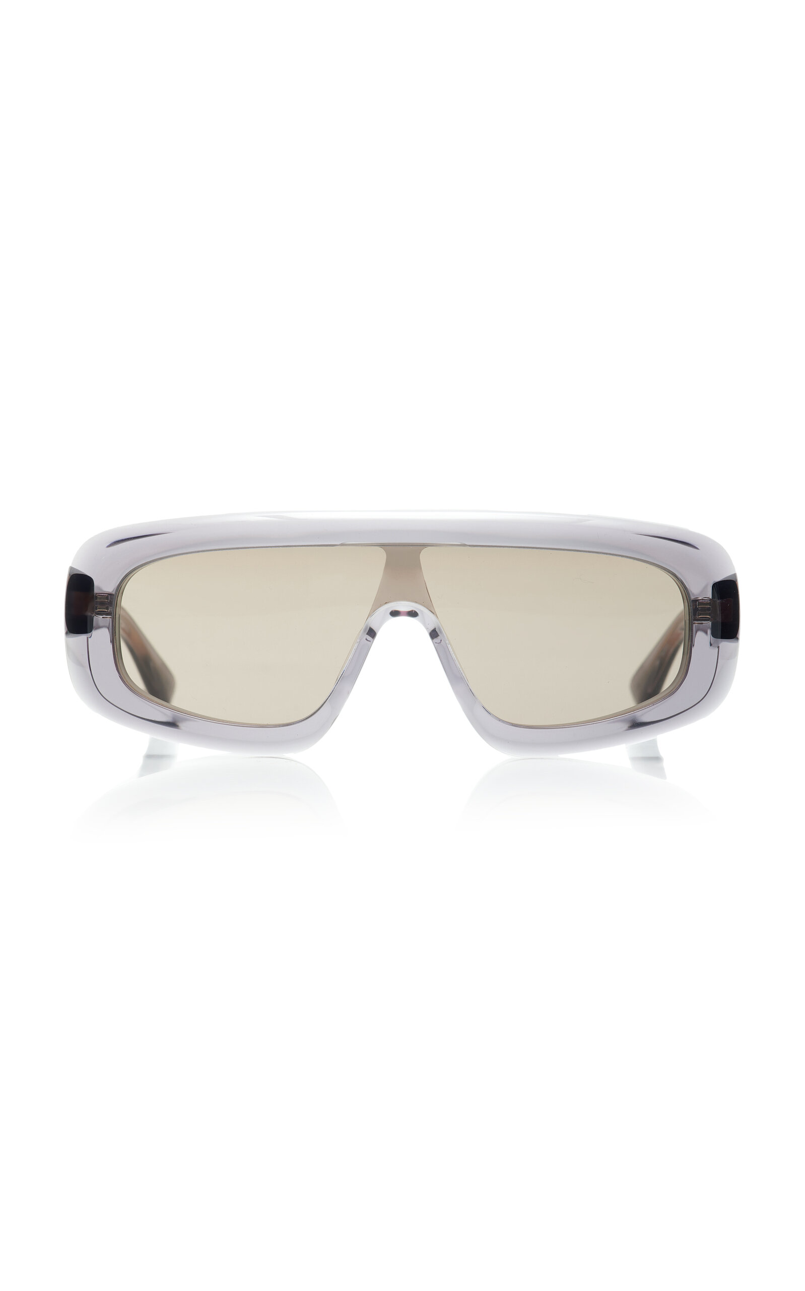 Shop Bottega Veneta Mask-frame Acetate; Bio-nylon Sunglasses In Grey